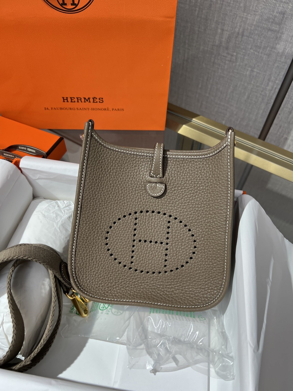 Shebag handmade Hermes evelyn 16 grey bag full review (2024 Oct updated)-ร้านค้าออนไลน์กระเป๋า Louis Vuitton ปลอมคุณภาพดีที่สุด, กระเป๋าออกแบบจำลอง ru