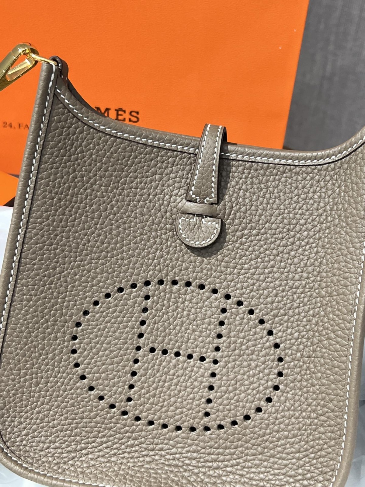 Shebag handmade Hermes evelyn 16 grey bag full review (2024 Oct updated)-Negoziu in linea di borse Louis Vuitton falsi di migliore qualità, borsa di design di replica ru