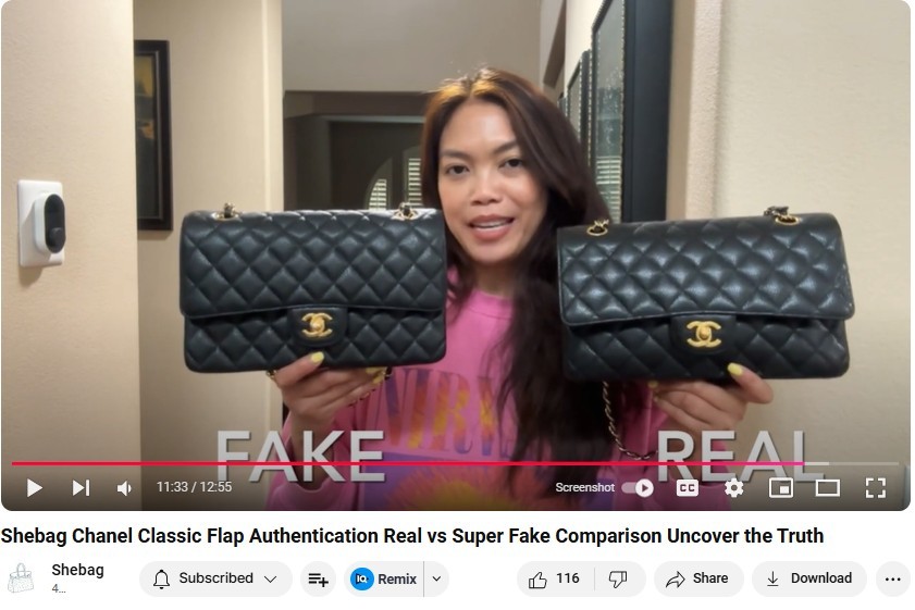 Shebag Chanel Classic Flap Authentication Real vs Super Fake Comparison Uncover the Truth-Tulaga sili ona lelei Fake Louis Vuitton Bag Faleoloa i luga ole laiga, Replica designer bag ru