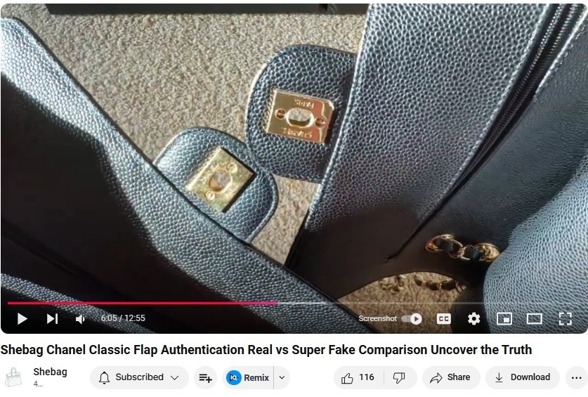 Shebag Chanel Classic Flap Authentication Real vs Super Fake Comparison Uncover the Truth-Magazin online de geanți Louis Vuitton fals de cea mai bună calitate, geantă de designer replica ru