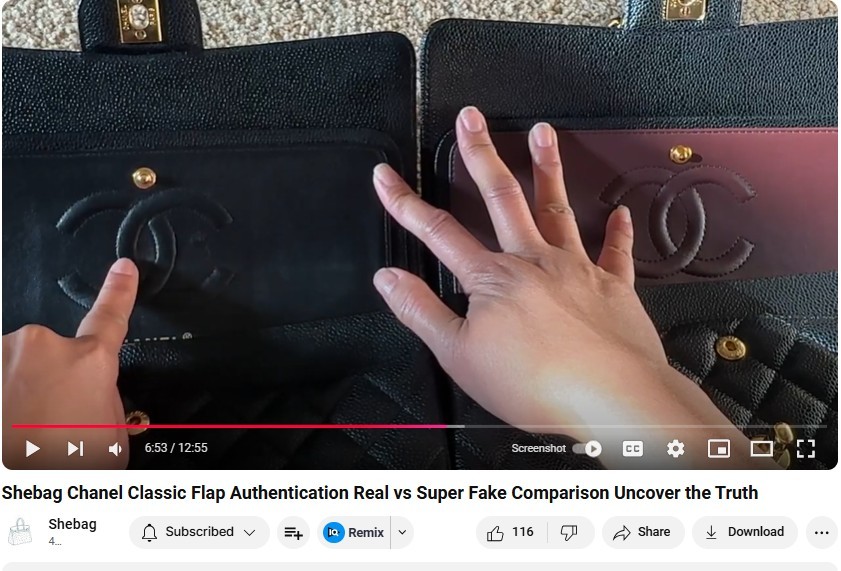 Shebag Chanel Classic Flap Authentication Real vs Super Fake Comparison Uncover the Truth-Интернет-магазин поддельной сумки Louis Vuitton лучшего качества, копия дизайнерской сумки ru