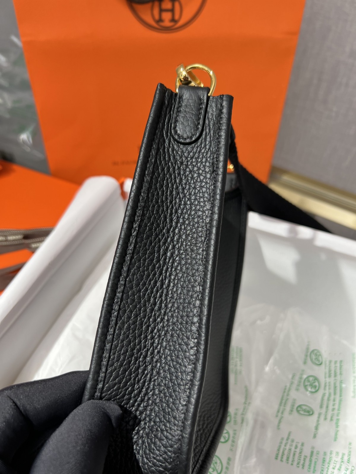 Shebag Hermes Evelyn 16 in black gold full review (2024 Nov updated)-Best Quality Fake designer Bag Review, Replica designer bag ru