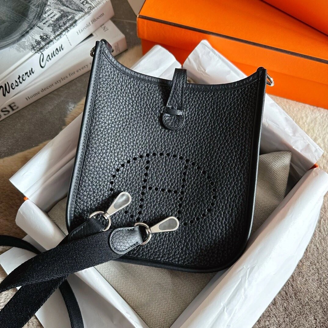 Shebag full hand made Hermes evelyn 16 Black togo silver hardware review (2024 Nov updated)-Legjobb minőségű hamis Louis Vuitton táska online áruház, replika designer táska ru