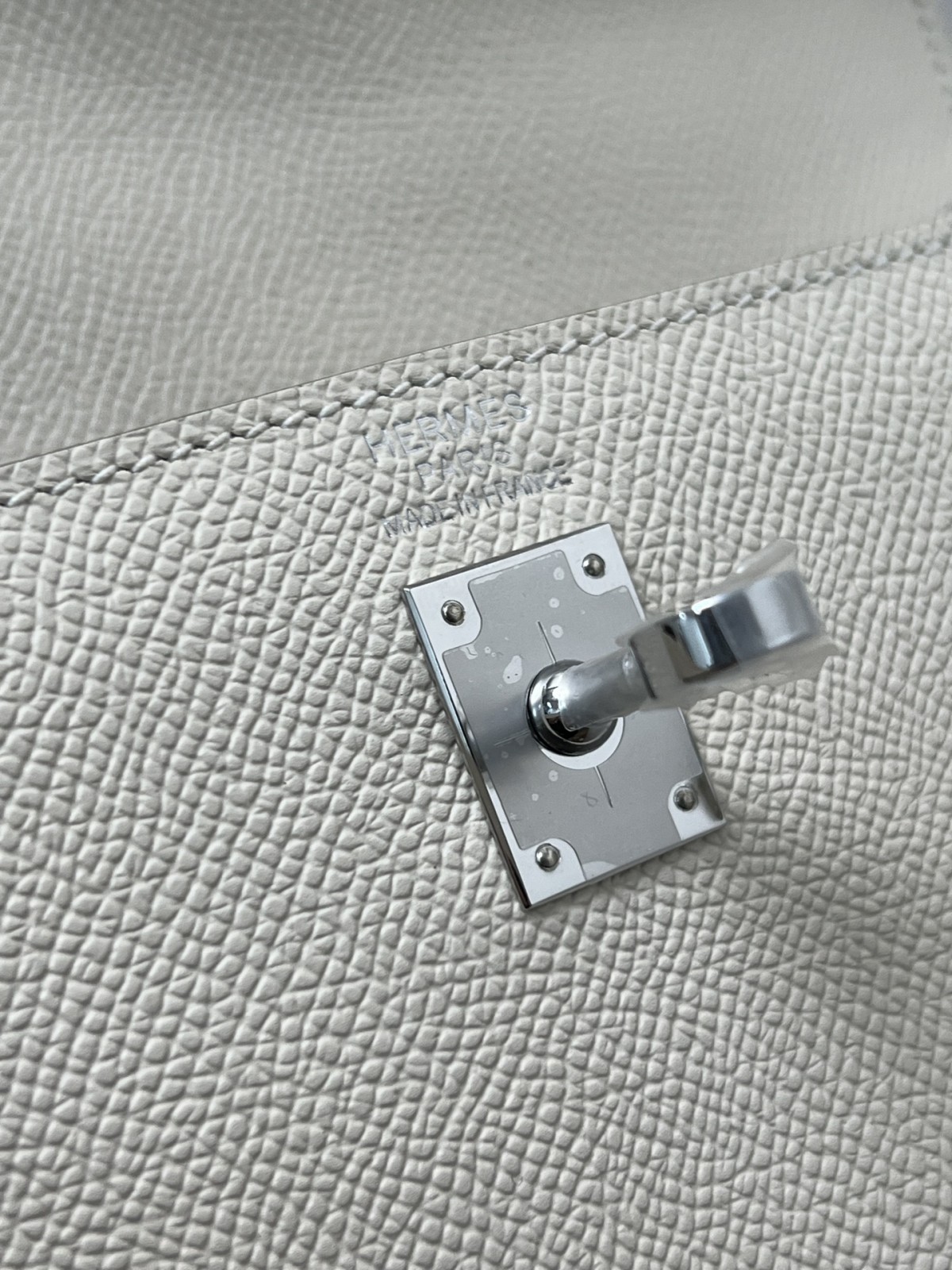 Shebag full handmade Hermes Kelly 25 in white Epsom leather full review （2024 Dec updated）-Best Quality Fake Louis Vuitton Bag Online Store, Replica designer bag ru