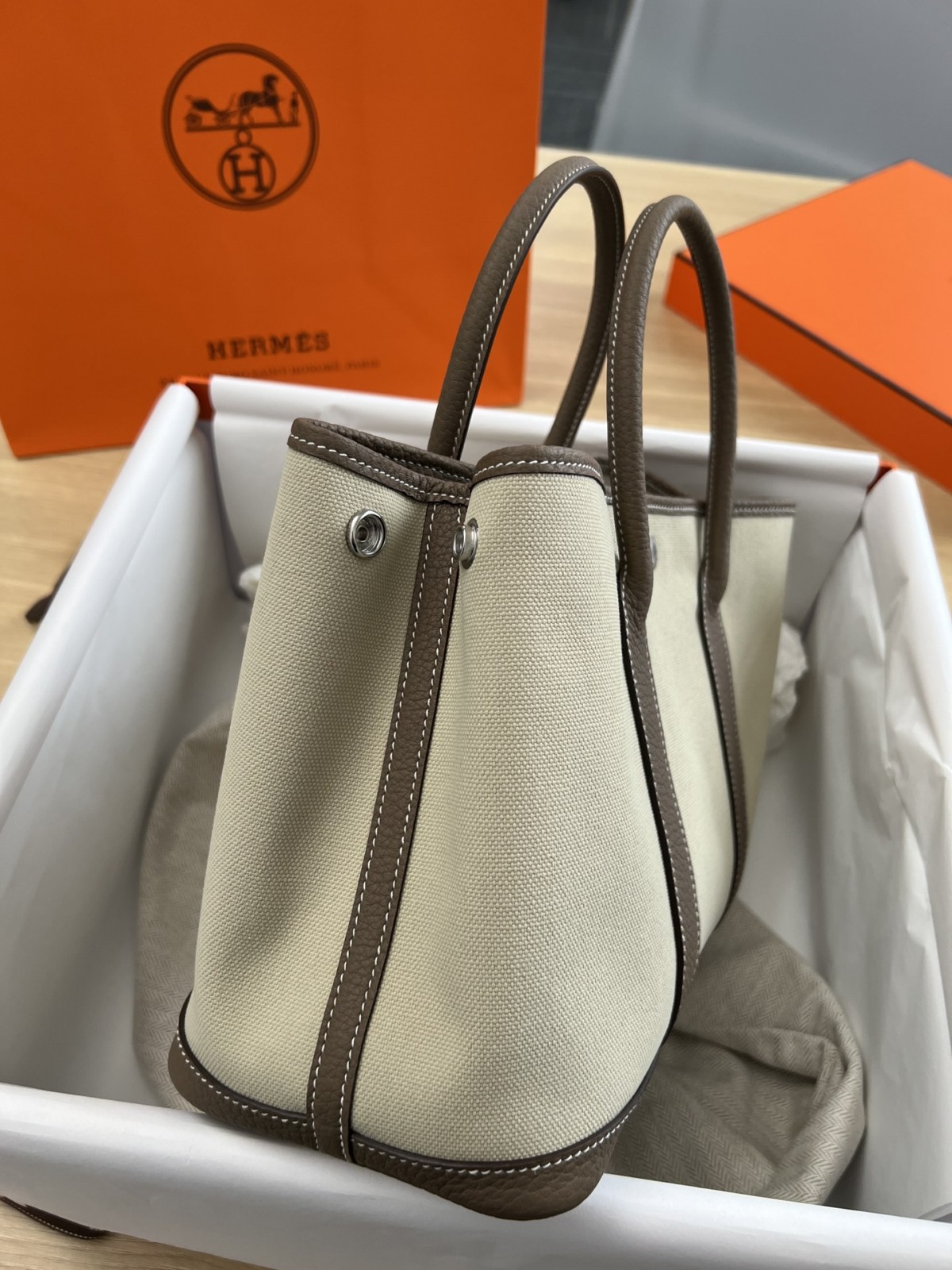 Shebag fully handmade Hermes Garden party canvas bag reivew (2024 Dec updated)-بہترین معیار کا جعلی لوئس ووٹن بیگ آن لائن اسٹور، ریپلیکا ڈیزائنر بیگ آر یو