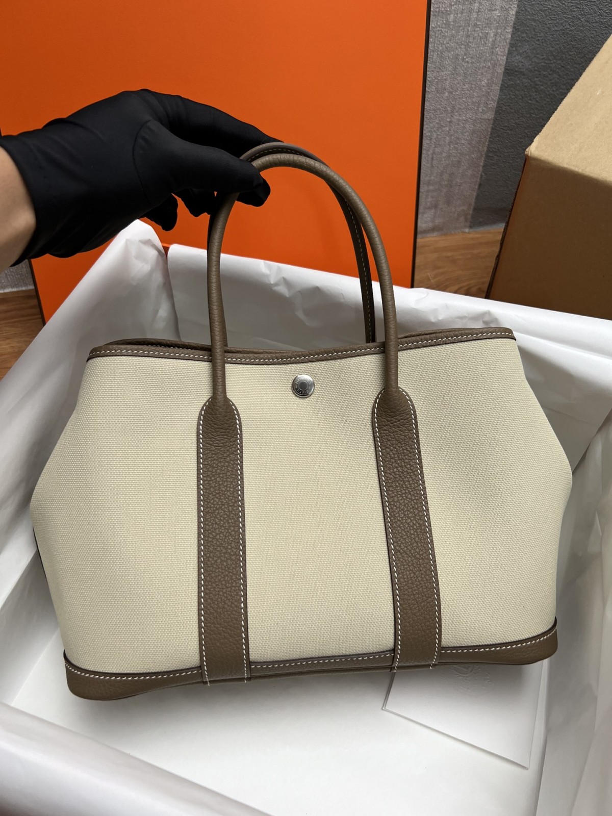 Shebag fully handmade Hermes Garden party canvas bag reivew (2024 Dec updated)-بہترین معیار کا جعلی لوئس ووٹن بیگ آن لائن اسٹور، ریپلیکا ڈیزائنر بیگ آر یو