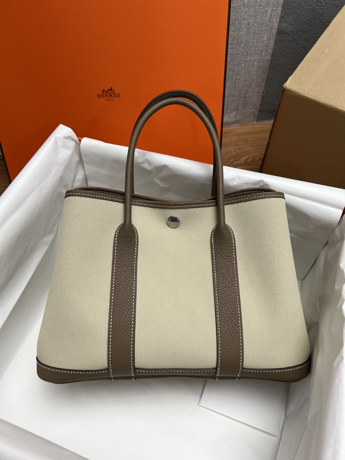 Shebag fully handmade Hermes Garden party canvas bag reivew (2024 Dec updated)-بہترین معیار کا جعلی لوئس ووٹن بیگ آن لائن اسٹور، ریپلیکا ڈیزائنر بیگ آر یو