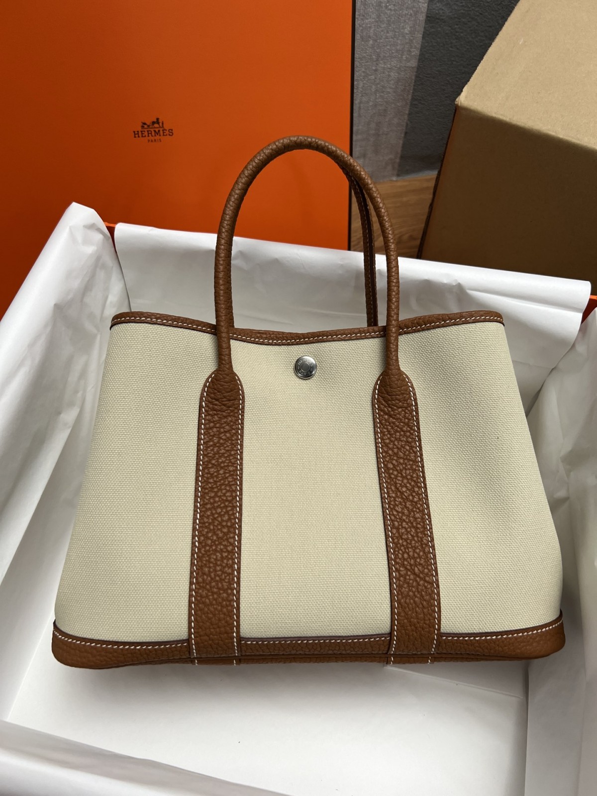 Shebag fully handmade Hermes Garden party canvas bag reivew (2024 Dec updated)-بہترین معیار کا جعلی لوئس ووٹن بیگ آن لائن اسٹور، ریپلیکا ڈیزائنر بیگ آر یو