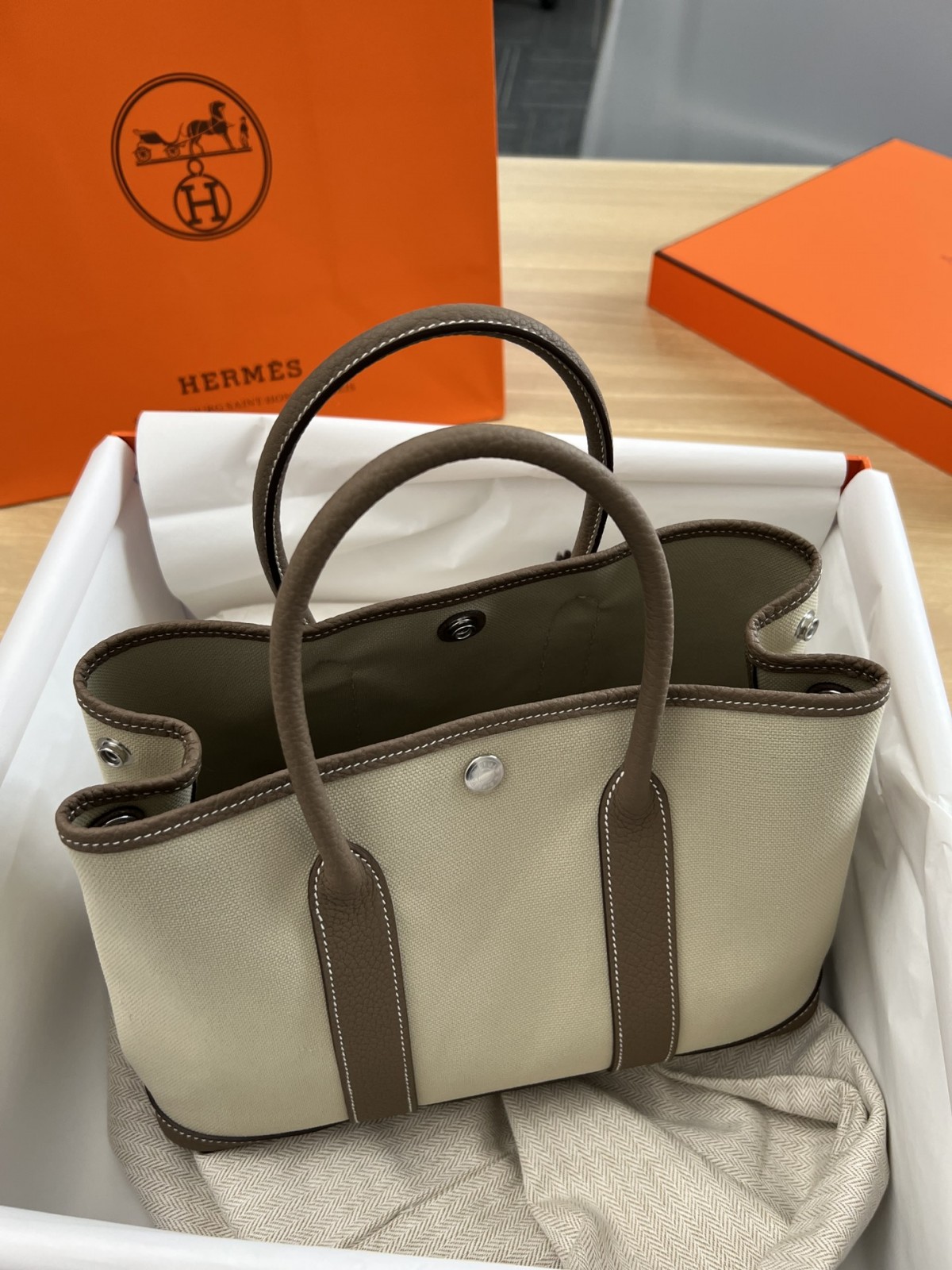 Shebag fully handmade Hermes Garden party canvas bag reivew (2024 Dec updated)-بہترین معیار کا جعلی لوئس ووٹن بیگ آن لائن اسٹور، ریپلیکا ڈیزائنر بیگ آر یو