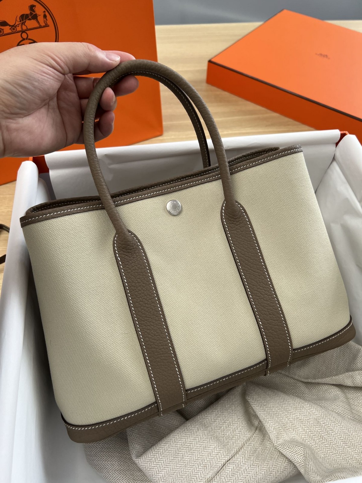 Shebag fully handmade Hermes Garden party canvas bag reivew (2024 Dec updated)-بہترین معیار کا جعلی لوئس ووٹن بیگ آن لائن اسٹور، ریپلیکا ڈیزائنر بیگ آر یو