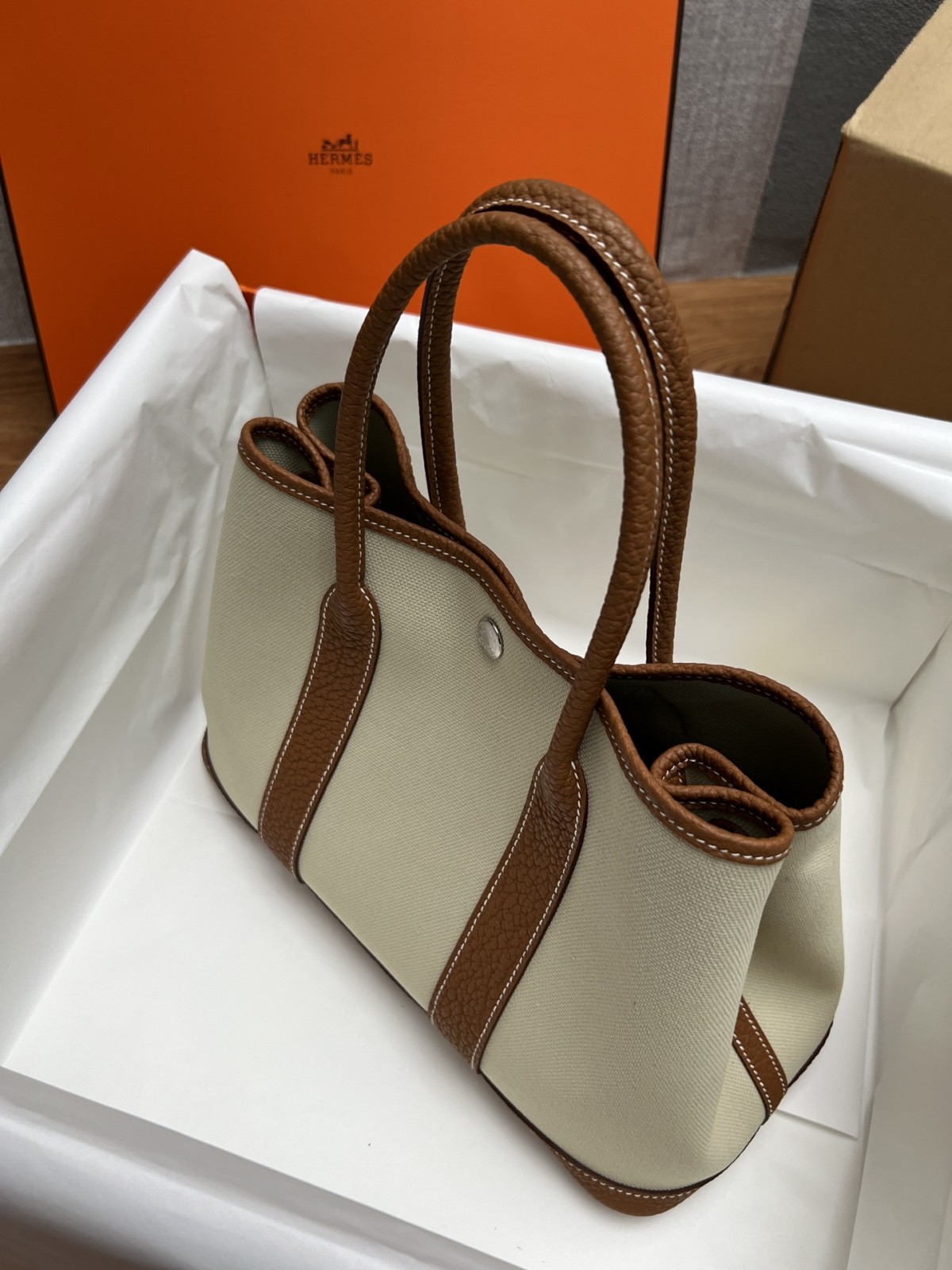 Shebag fully handmade Hermes Garden party canvas bag reivew (2024 Dec updated)-بہترین معیار کا جعلی لوئس ووٹن بیگ آن لائن اسٹور، ریپلیکا ڈیزائنر بیگ آر یو