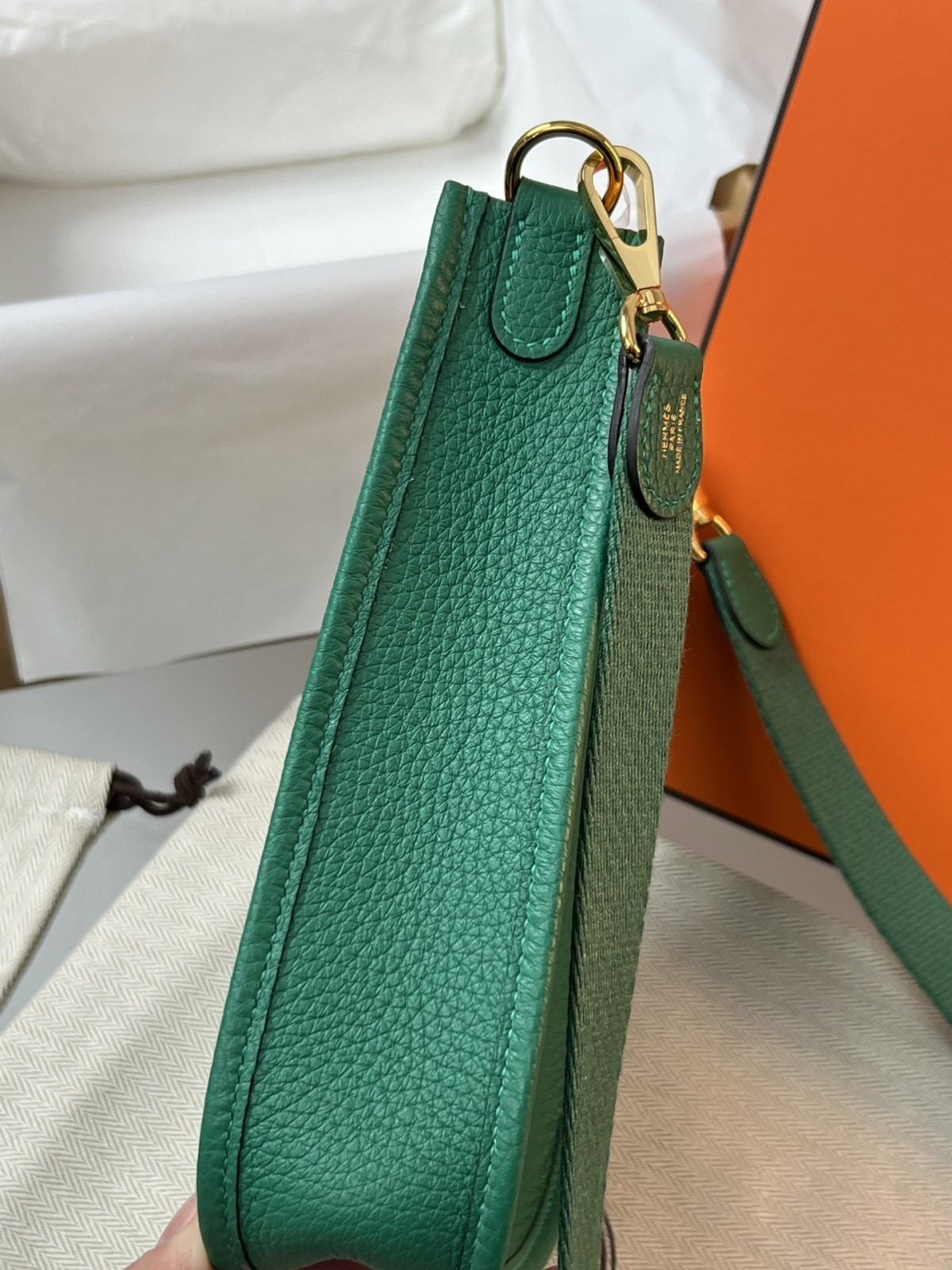 Shebag fully handmade Hermes Evelyne 16 bag in green togo reveiew(2024 Dec updated)-Toko Online Tas Louis Vuitton Palsu Kualitas Terbaik, Tas desainer replika ru