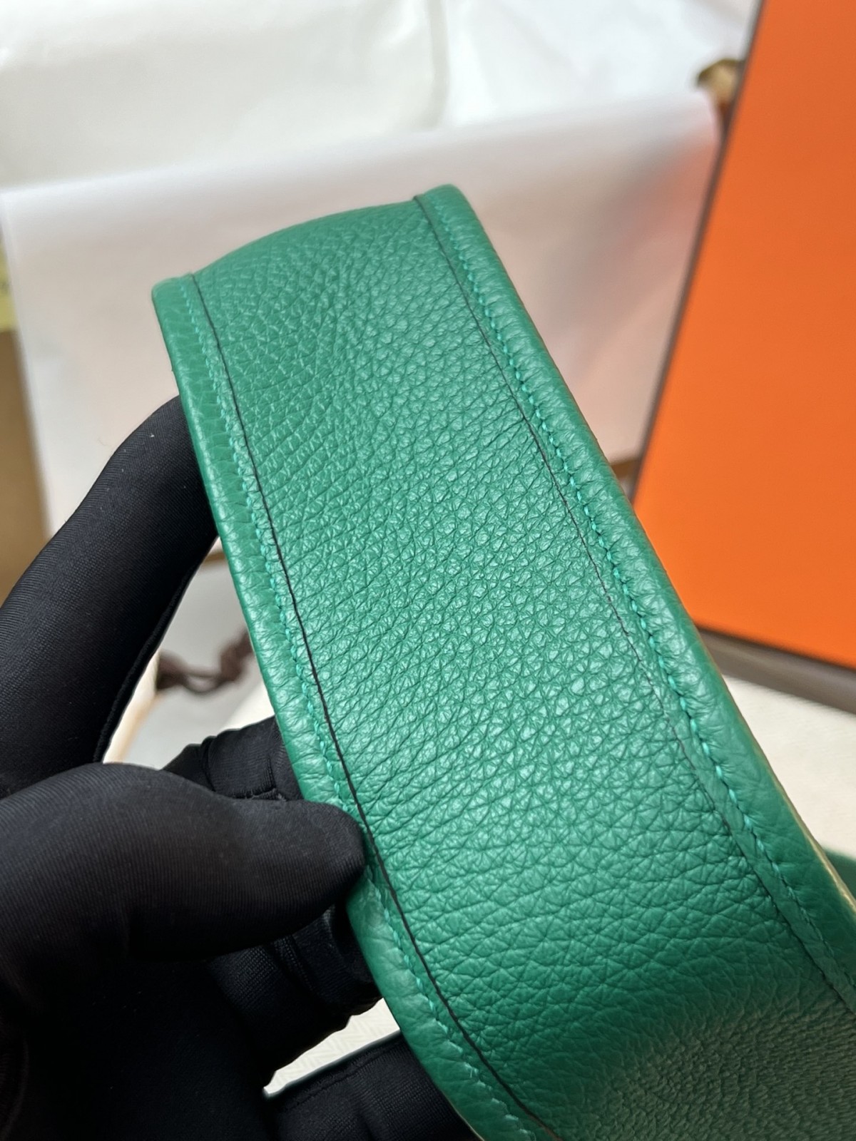 Shebag fully handmade Hermes Evelyne 16 bag in green togo reveiew(2024 Dec updated)-Toko Online Tas Louis Vuitton Palsu Kualitas Terbaik, Tas desainer replika ru