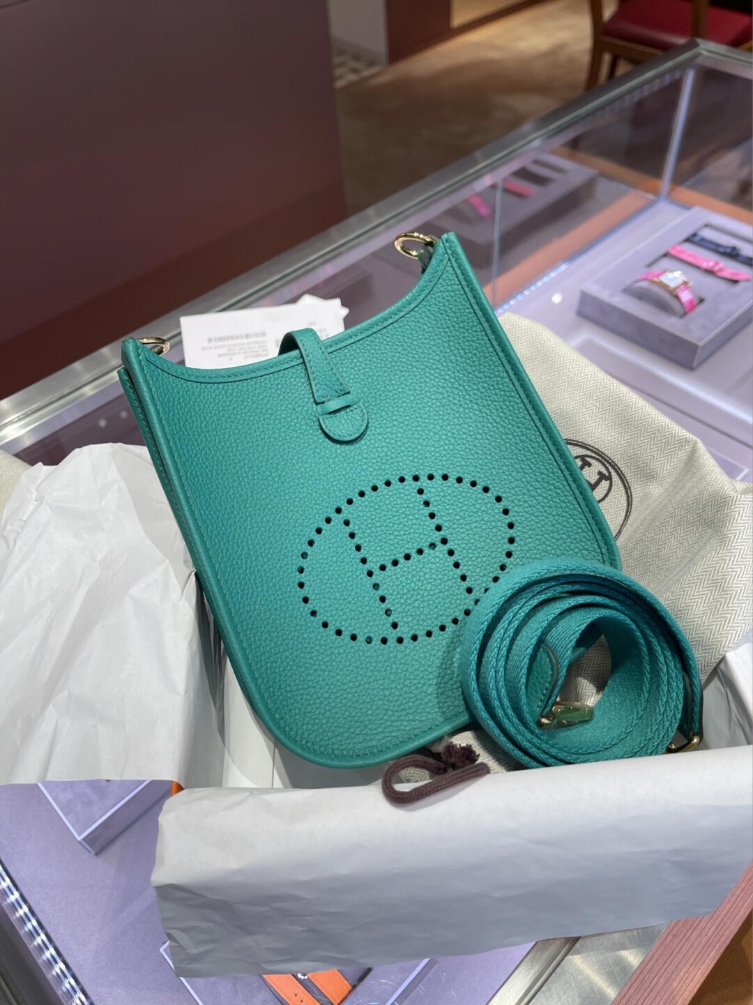 Shebag fully handmade Hermes Evelyne 16 bag in green togo reveiew(2024 Dec updated)-Toko Online Tas Louis Vuitton Palsu Kualitas Terbaik, Tas desainer replika ru