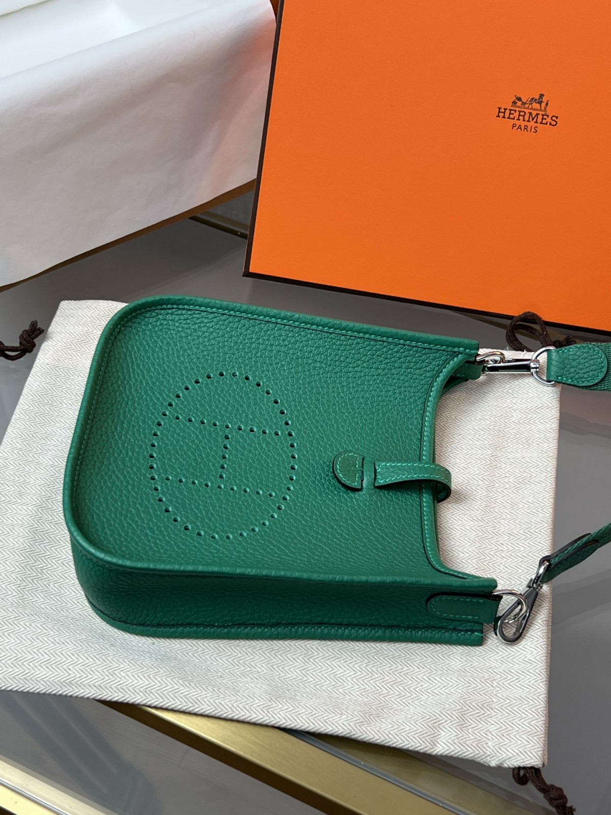 Shebag Hermes Evelyne 16 bag green togo silver hardware fully hand made (2024 Dec updated)-بهترين معيار جي جعلي لوئس ويٽون بيگ آن لائين اسٽور، ريپليڪا ڊيزائنر بيگ ru