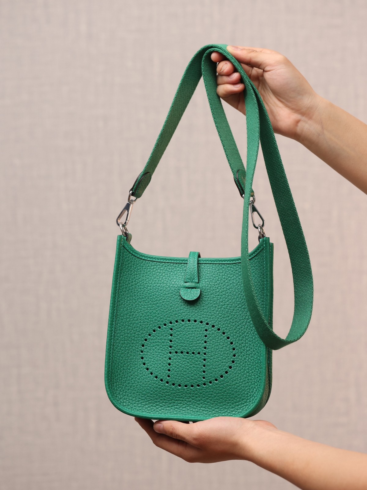 Shebag Hermes Evelyne 16 bag green togo silver hardware fully hand made (2024 Dec updated)-بهترين معيار جي جعلي لوئس ويٽون بيگ آن لائين اسٽور، ريپليڪا ڊيزائنر بيگ ru