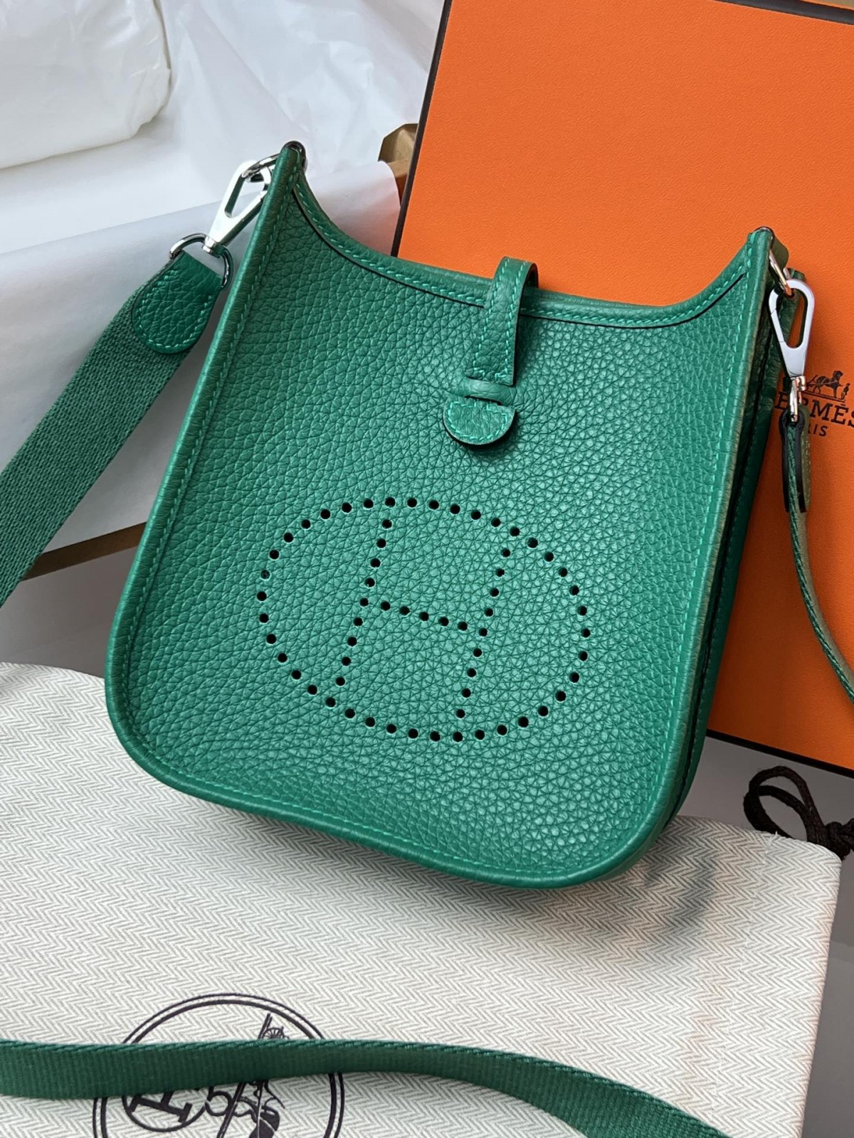 Shebag Hermes Evelyne 16 bag green togo silver hardware fully hand made (2024 Dec updated)-بهترين معيار جي جعلي لوئس ويٽون بيگ آن لائين اسٽور، ريپليڪا ڊيزائنر بيگ ru