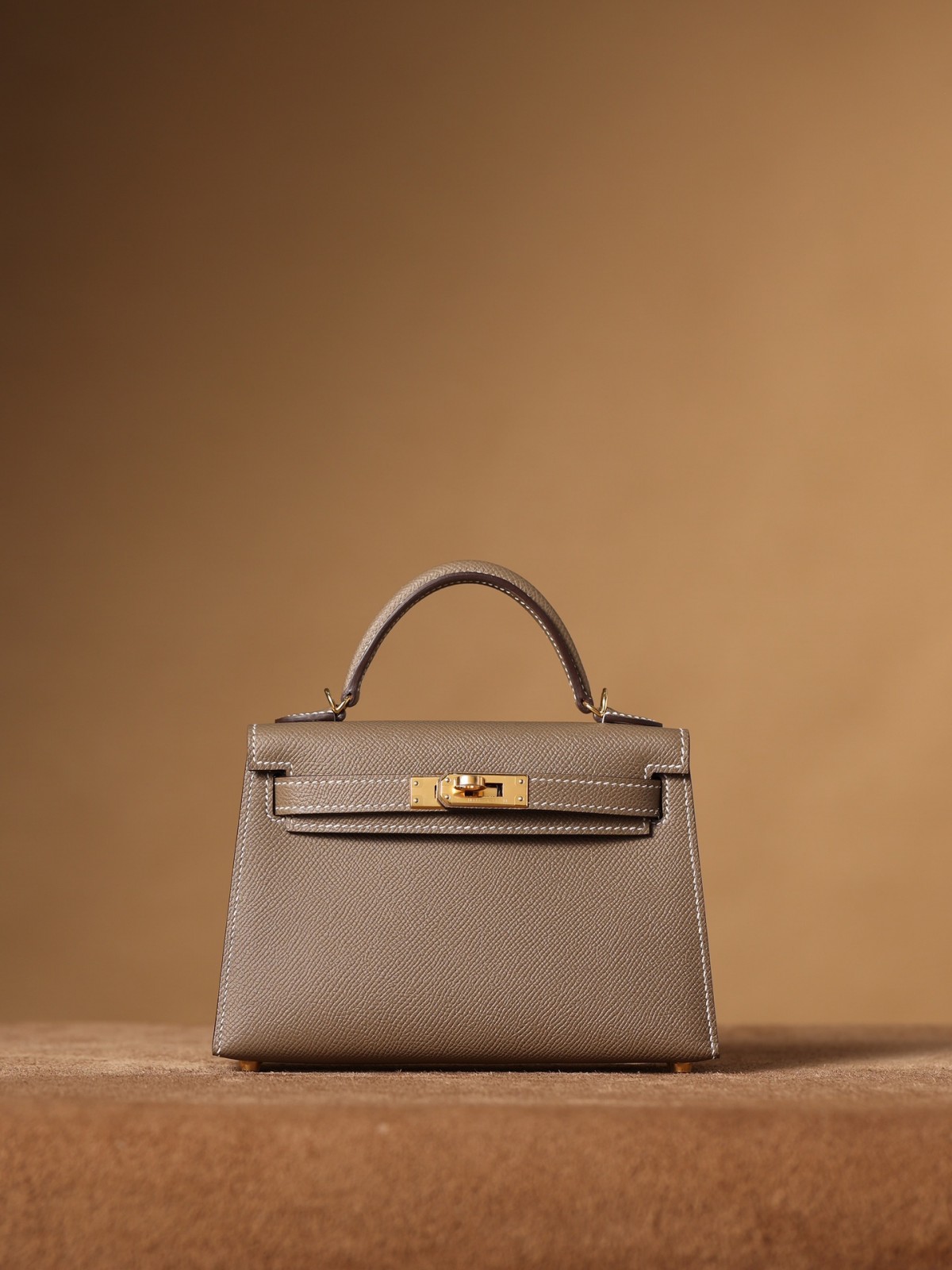 Shebag Hermes Mini Kelly 2 bag in grey togo leather (2024 Dec updated)-Negozio in linea della borsa falsa di Louis Vuitton di migliore qualità, borsa del progettista della replica ru