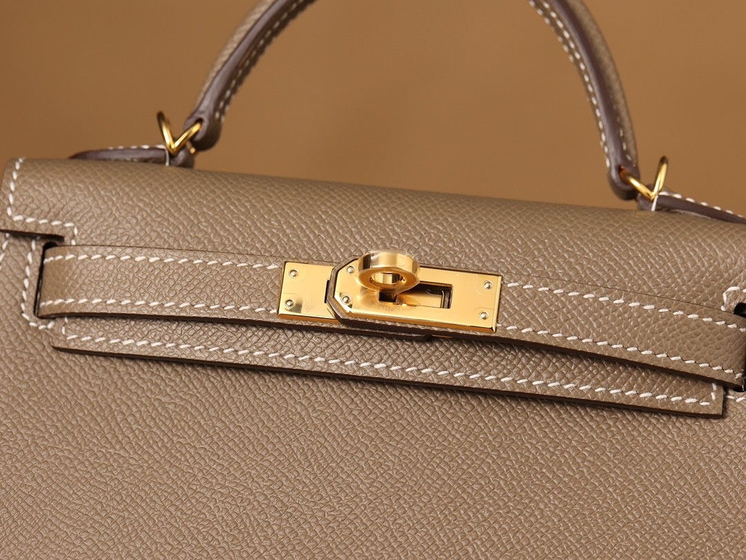 Shebag Hermes Mini Kelly 2 bag in grey togo leather (2024 Dec updated)-Negozio in linea della borsa falsa di Louis Vuitton di migliore qualità, borsa del progettista della replica ru