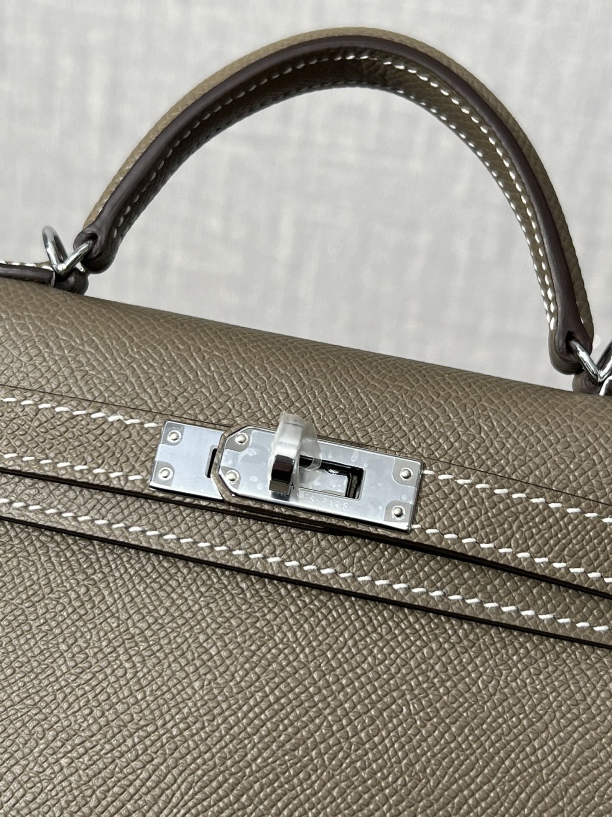 Shebag Hermes Mini Kelly 2 bag in grey togo leather (2024 Dec updated)-Negozio in linea della borsa falsa di Louis Vuitton di migliore qualità, borsa del progettista della replica ru