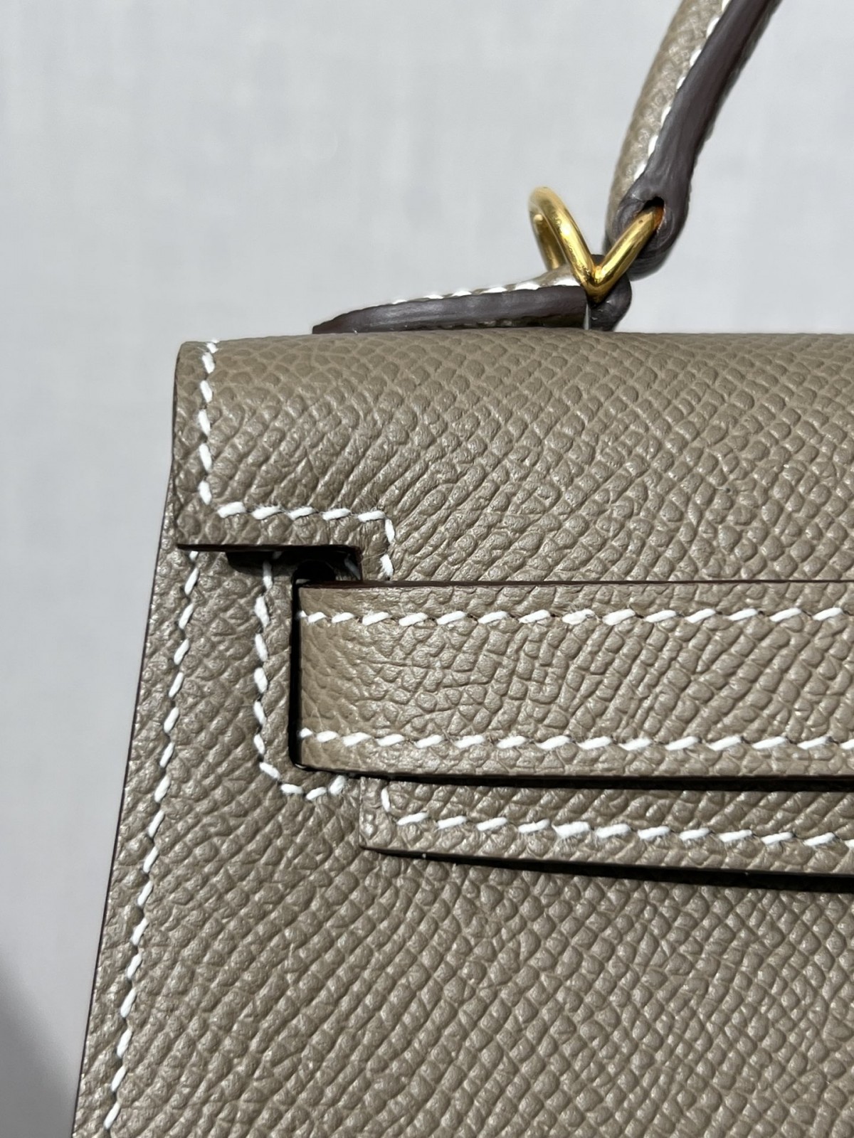 Shebag Hermes Mini Kelly 2 bag in grey togo leather (2024 Dec updated)-Negozio in linea della borsa falsa di Louis Vuitton di migliore qualità, borsa del progettista della replica ru