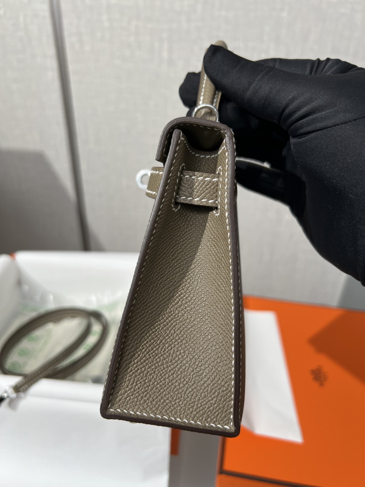 Shebag Hermes Mini Kelly 2 bag in grey togo leather (2024 Dec updated)-Negozio in linea della borsa falsa di Louis Vuitton di migliore qualità, borsa del progettista della replica ru