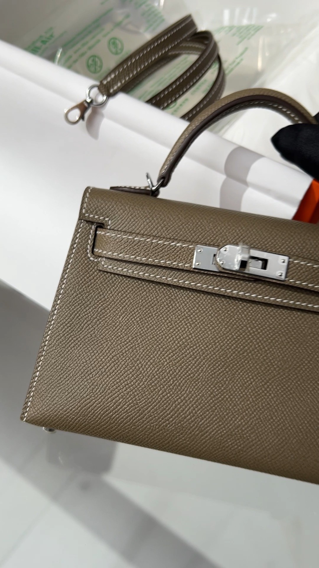 Shebag Hermes Mini Kelly 2 bag in grey togo leather (2024 Dec updated)-Negozio in linea della borsa falsa di Louis Vuitton di migliore qualità, borsa del progettista della replica ru