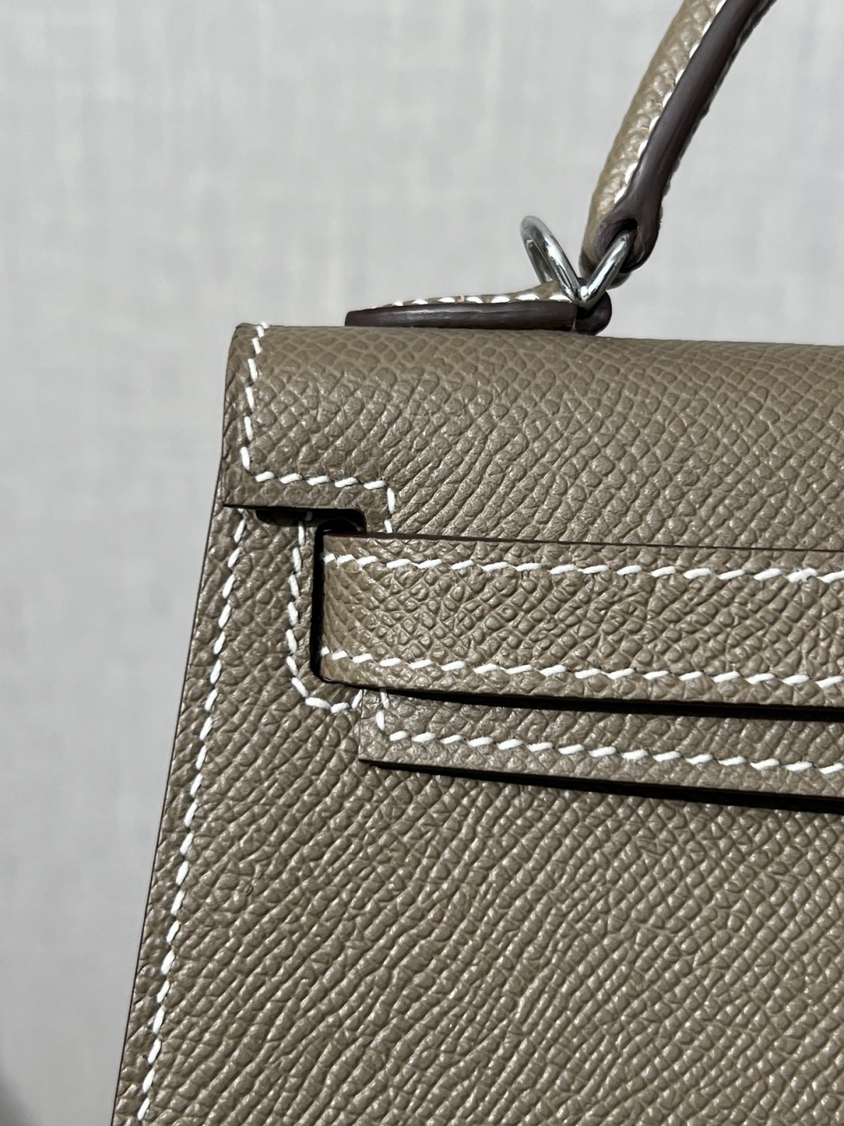 Shebag Hermes Mini Kelly 2 bag in grey togo leather (2024 Dec updated)-Negozio in linea della borsa falsa di Louis Vuitton di migliore qualità, borsa del progettista della replica ru