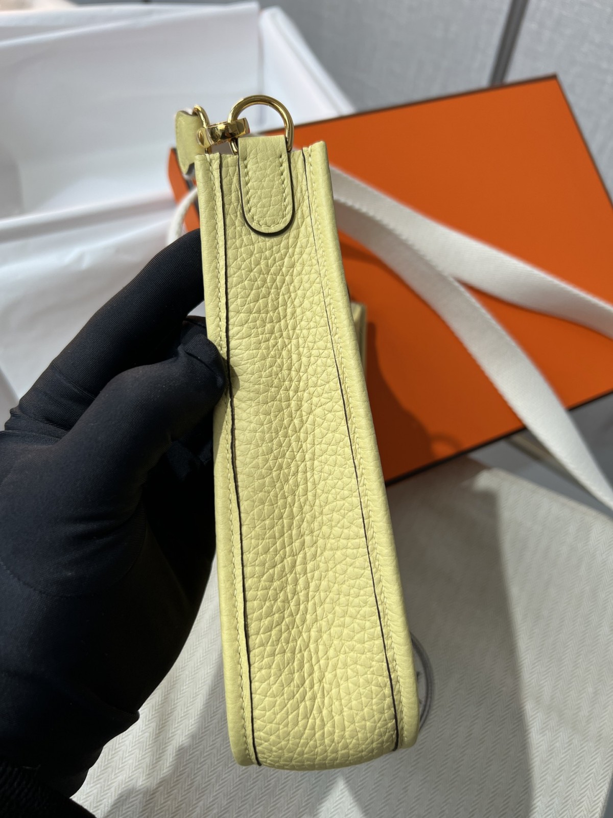 Shebag Hermes Evelyne 16 bag yellow fully hand made (2025 Jan updated)-Negozio in linea della borsa falsa di Louis Vuitton di migliore qualità, borsa del progettista della replica ru