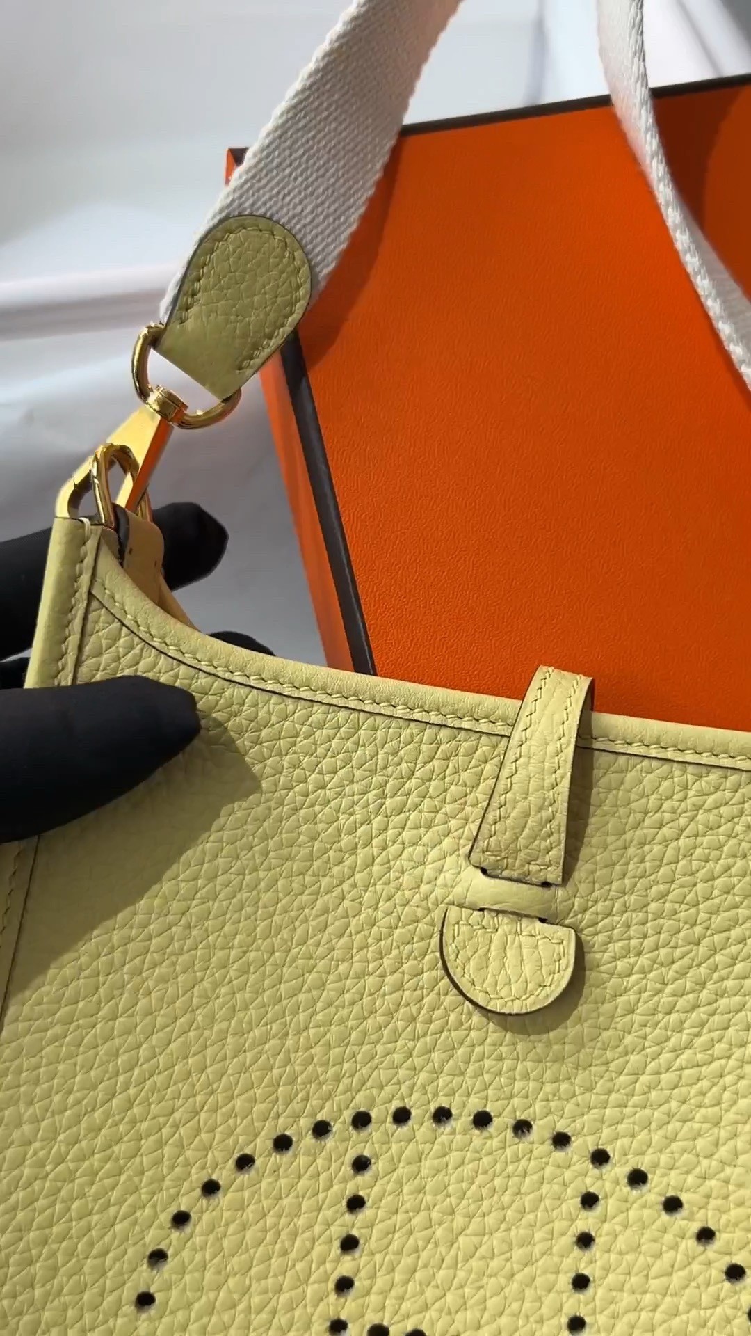 Shebag Hermes Evelyne 16 bag yellow fully hand made (2025 Jan updated)-Negozio in linea della borsa falsa di Louis Vuitton di migliore qualità, borsa del progettista della replica ru