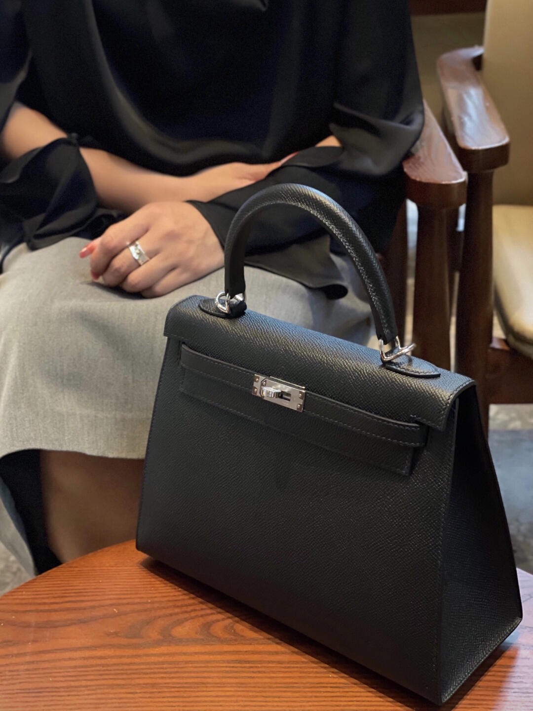 Shebag fully hand made Hermes Kelly 25 bag black epsom leather review (2025 Jan updated)-Best Quality Fake Louis Vuitton Bag Online Store, Replica designer bag ru