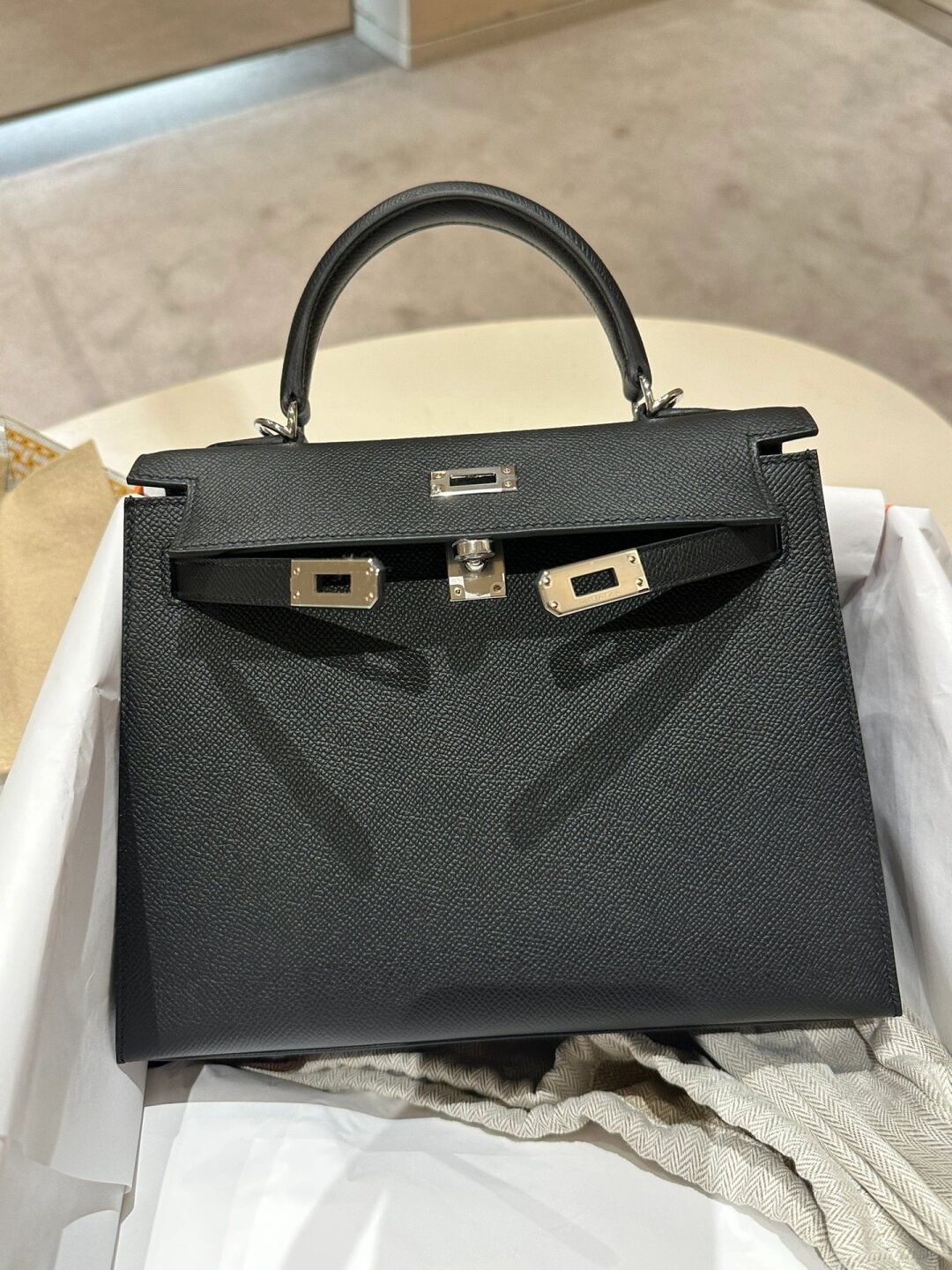 Shebag fully hand made Hermes Kelly 25 bag black epsom leather review (2025 Jan updated)-Best Quality Fake Louis Vuitton Bag Online Store, Replica designer bag ru