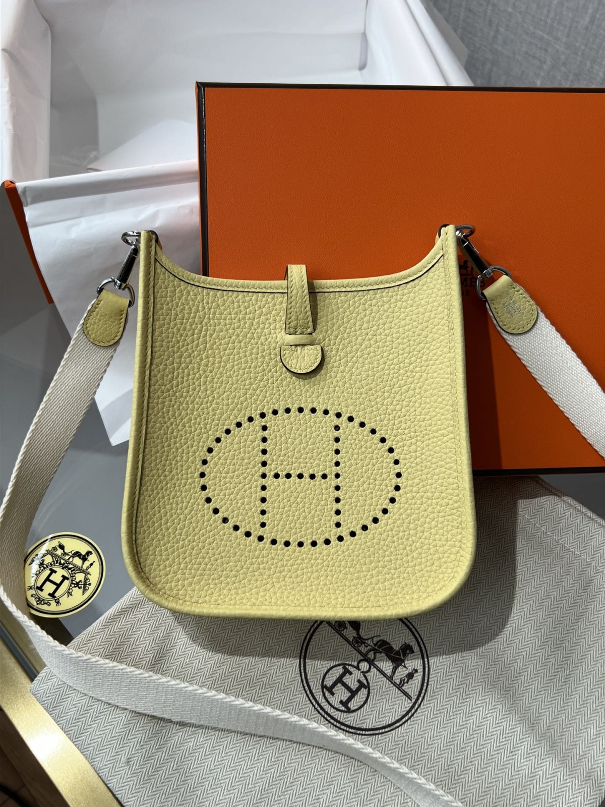 Shebag fully handmade Hermes Evelyne 16 bag in yellow silver hardware (2025 Jan updated)-ఉత్తమ నాణ్యత నకిలీ లూయిస్ విట్టన్ బ్యాగ్ ఆన్‌లైన్ స్టోర్, రెప్లికా డిజైనర్ బ్యాగ్ రు