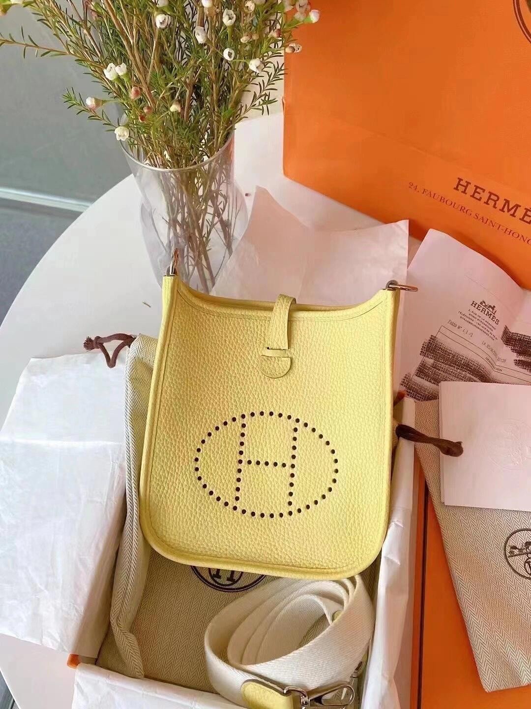 Shebag fully handmade Hermes Evelyne 16 bag in yellow silver hardware (2025 Jan updated)-ఉత్తమ నాణ్యత నకిలీ లూయిస్ విట్టన్ బ్యాగ్ ఆన్‌లైన్ స్టోర్, రెప్లికా డిజైనర్ బ్యాగ్ రు