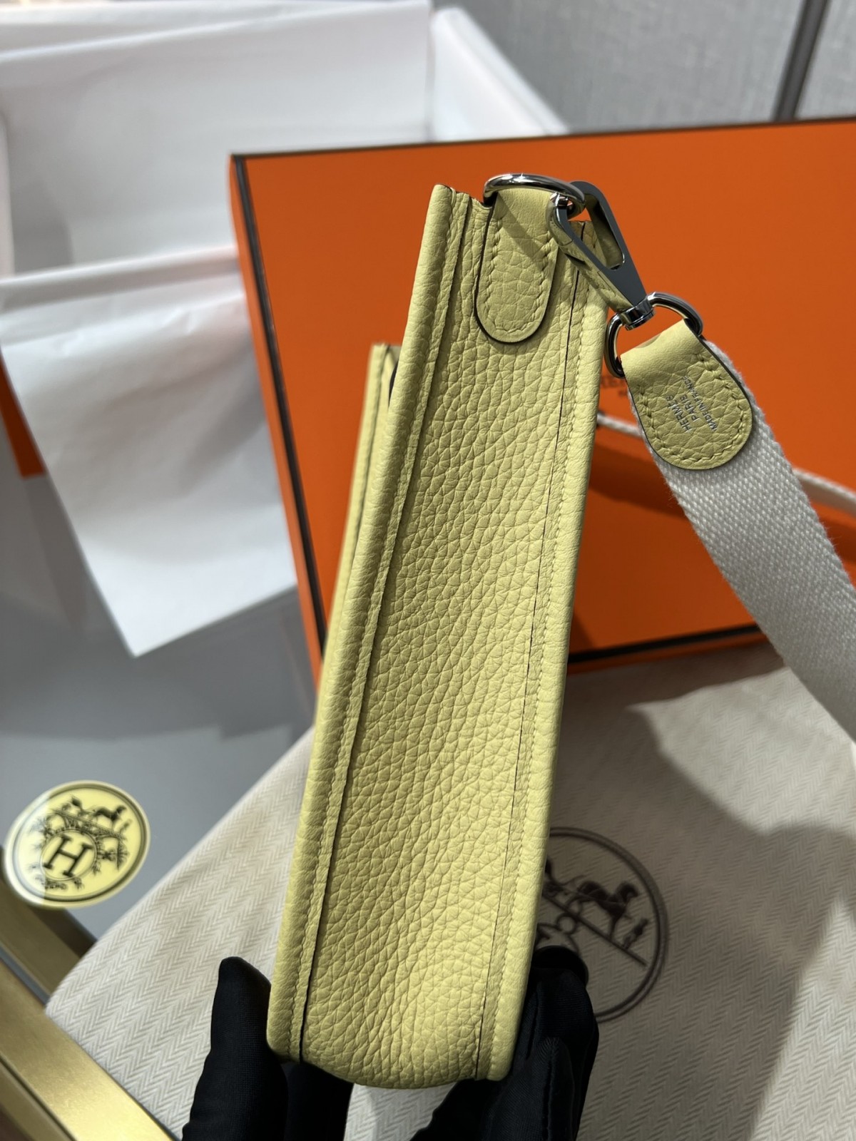 Shebag fully handmade Hermes Evelyne 16 bag in yellow silver hardware (2025 Jan updated)-ఉత్తమ నాణ్యత నకిలీ లూయిస్ విట్టన్ బ్యాగ్ ఆన్‌లైన్ స్టోర్, రెప్లికా డిజైనర్ బ్యాగ్ రు