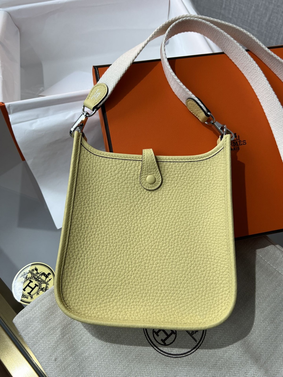 Shebag fully handmade Hermes Evelyne 16 bag in yellow silver hardware (2025 Jan updated)-ఉత్తమ నాణ్యత నకిలీ లూయిస్ విట్టన్ బ్యాగ్ ఆన్‌లైన్ స్టోర్, రెప్లికా డిజైనర్ బ్యాగ్ రు