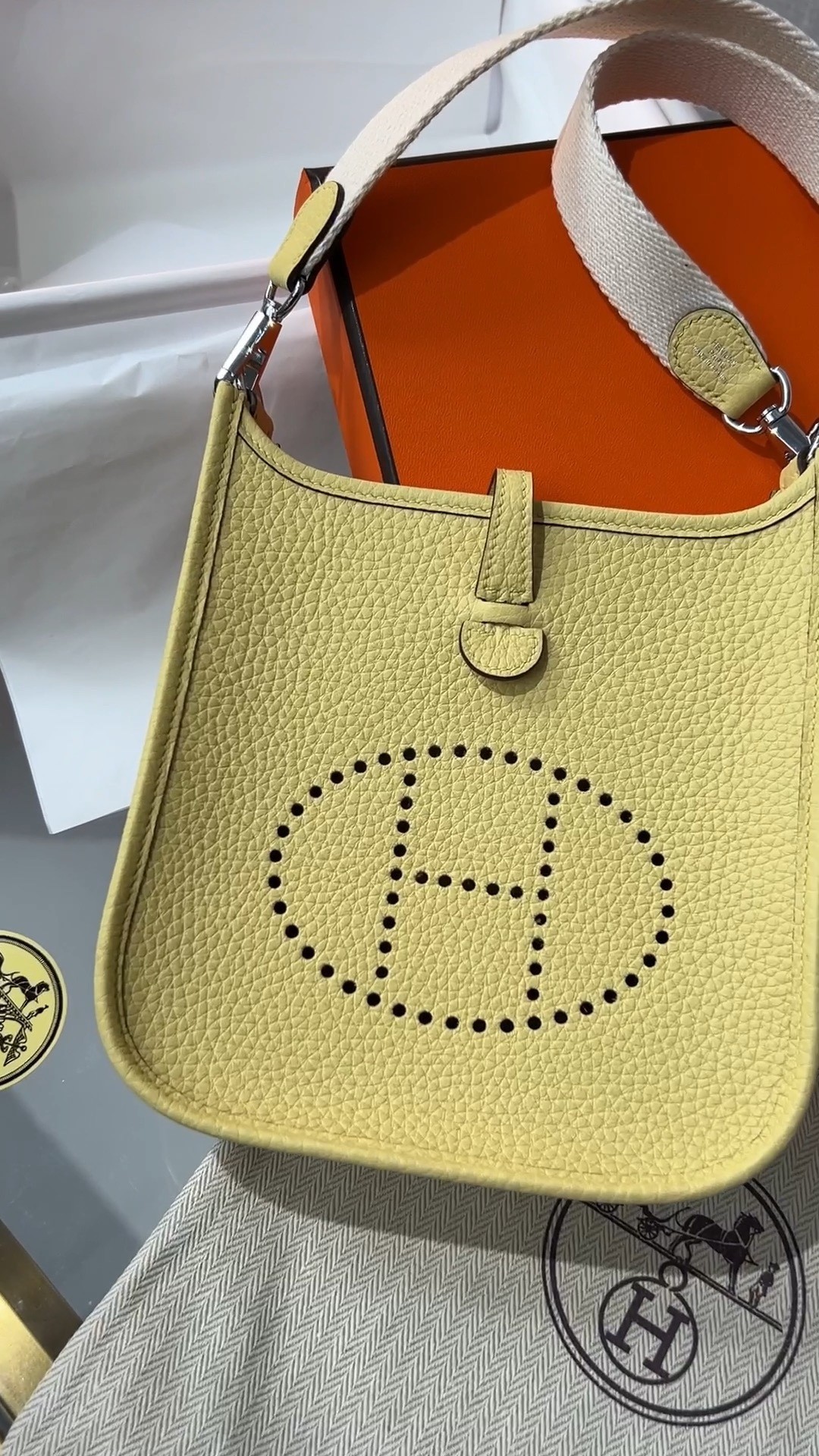 Shebag fully handmade Hermes Evelyne 16 bag in yellow silver hardware (2025 Jan updated)-ఉత్తమ నాణ్యత నకిలీ లూయిస్ విట్టన్ బ్యాగ్ ఆన్‌లైన్ స్టోర్, రెప్లికా డిజైనర్ బ్యాగ్ రు