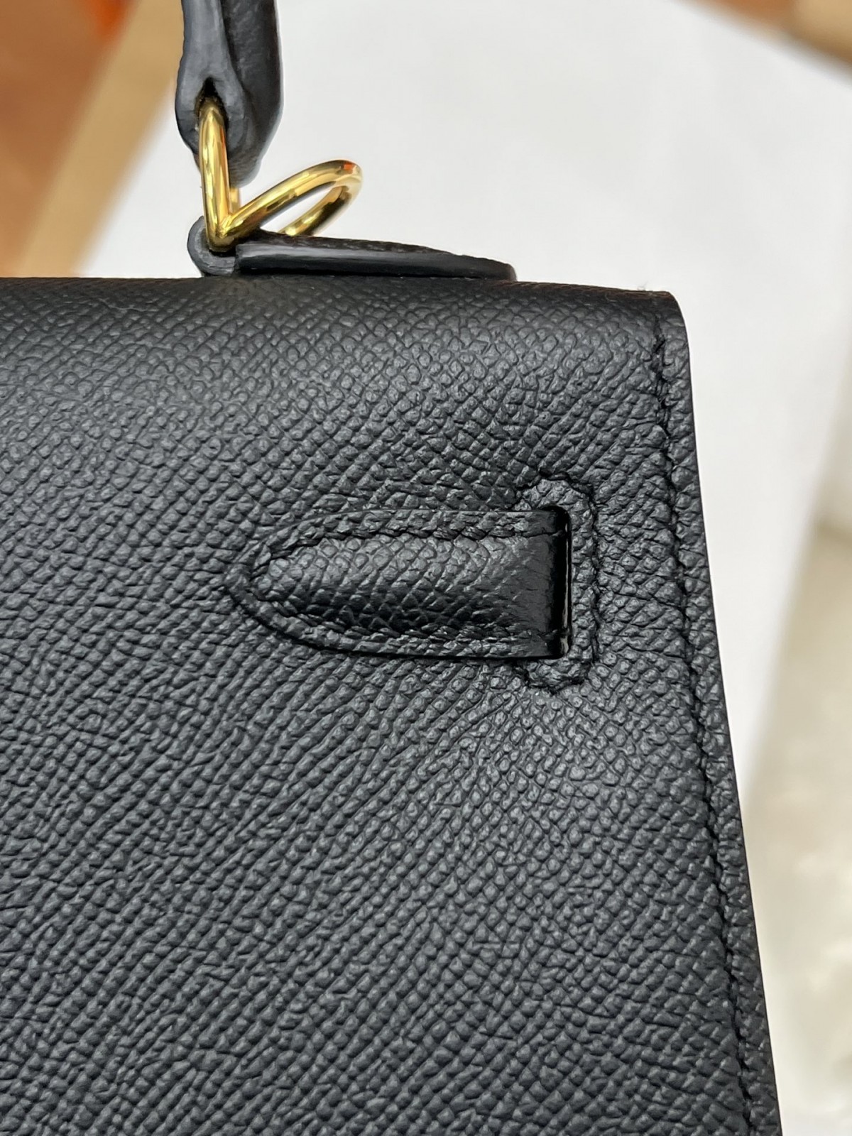 Shebag fully handmade Hermes Kelly 25 bag black epsom leather gold hardware lastets batch review (2025 Jan updated)-Интернет-магазин поддельной сумки Louis Vuitton лучшего качества, копия дизайнерской сумки ru