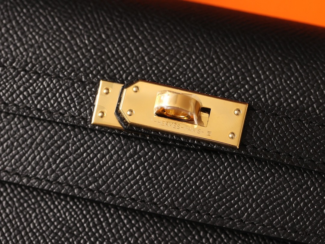 Shebag fully handmade Hermes Kelly 25 bag black epsom leather gold hardware lastets batch review (2025 Jan updated)-Интернет-магазин поддельной сумки Louis Vuitton лучшего качества, копия дизайнерской сумки ru