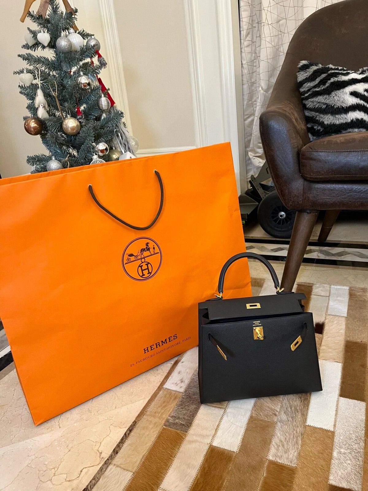 Shebag fully handmade Hermes Kelly 25 bag black epsom leather gold hardware lastets batch review (2025 Jan updated)-Интернет-магазин поддельной сумки Louis Vuitton лучшего качества, копия дизайнерской сумки ru