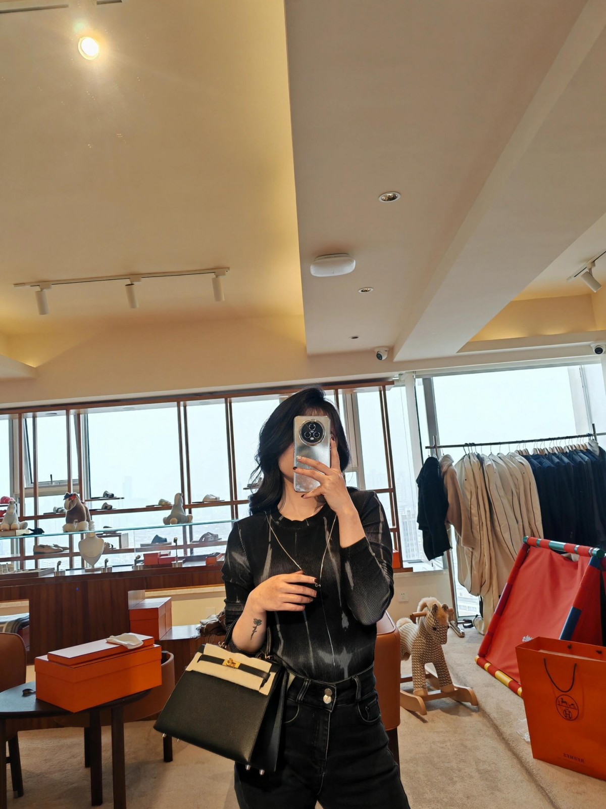 Shebag fully handmade Hermes Kelly 25 bag black epsom leather gold hardware lastets batch review (2025 Jan updated)-Интернет-магазин поддельной сумки Louis Vuitton лучшего качества, копия дизайнерской сумки ru