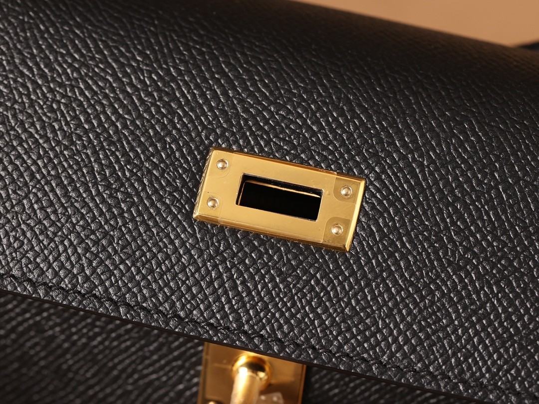 Shebag fully handmade Hermes Kelly 25 bag black epsom leather gold hardware lastets batch review (2025 Jan updated)-Интернет-магазин поддельной сумки Louis Vuitton лучшего качества, копия дизайнерской сумки ru