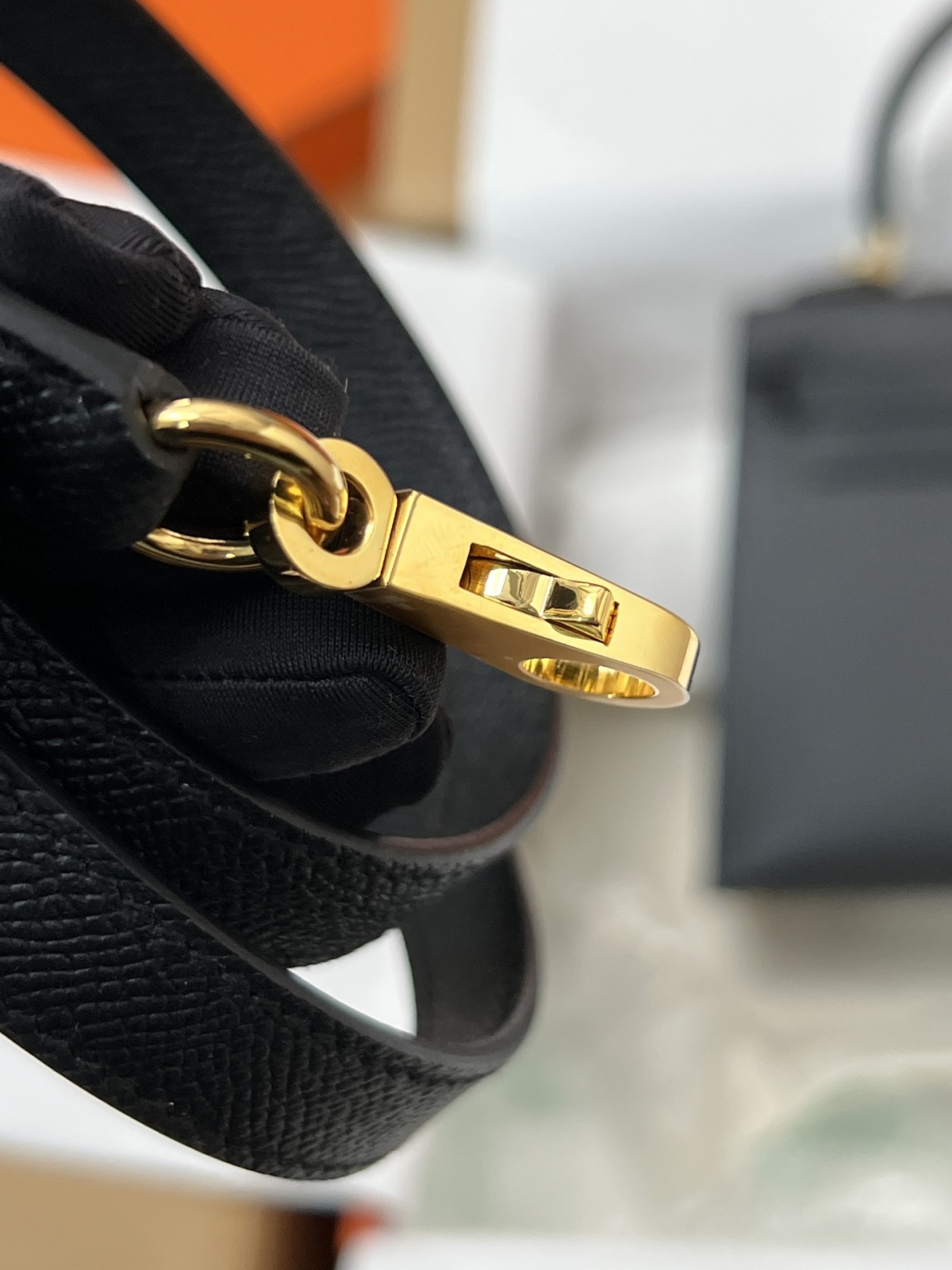 Shebag fully handmade Hermes Kelly 25 bag black epsom leather gold hardware lastets batch review (2025 Jan updated)-Интернет-магазин поддельной сумки Louis Vuitton лучшего качества, копия дизайнерской сумки ru