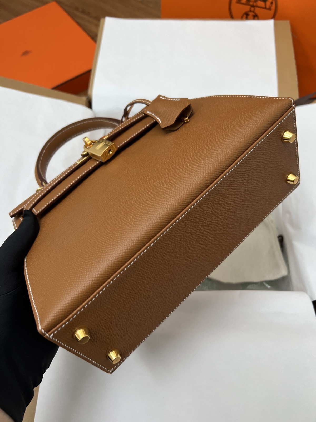 Shebag fully handmade Hermes Kelly 25 of gold brown review (2025 Jan updated)-Best Quality Fake Louis Vuitton Bag Online Store, Replica designer bag ru