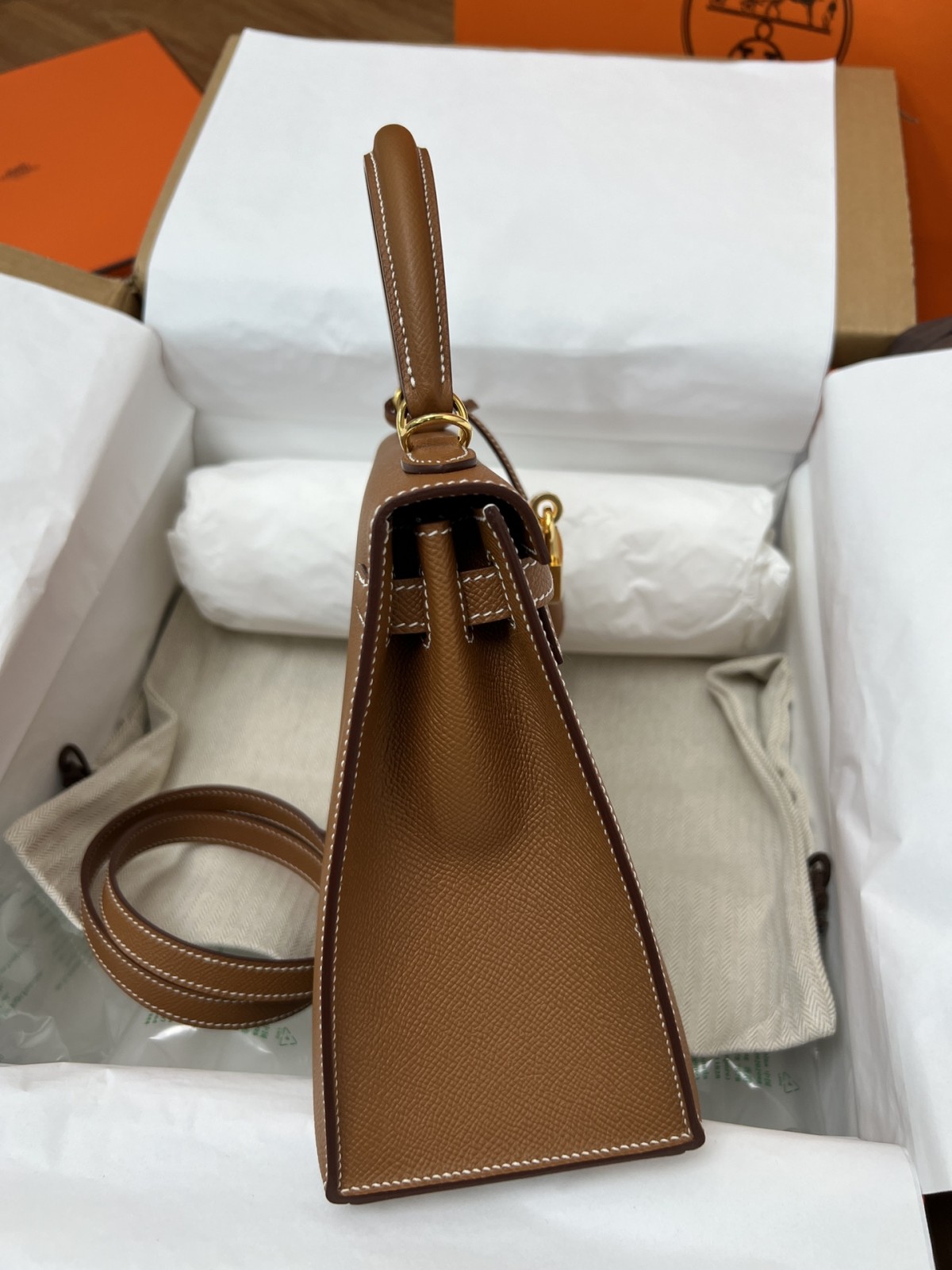 Shebag fully handmade Hermes Kelly 25 of gold brown review (2025 Jan updated)-Best Quality Fake Louis Vuitton Bag Online Store, Replica designer bag ru