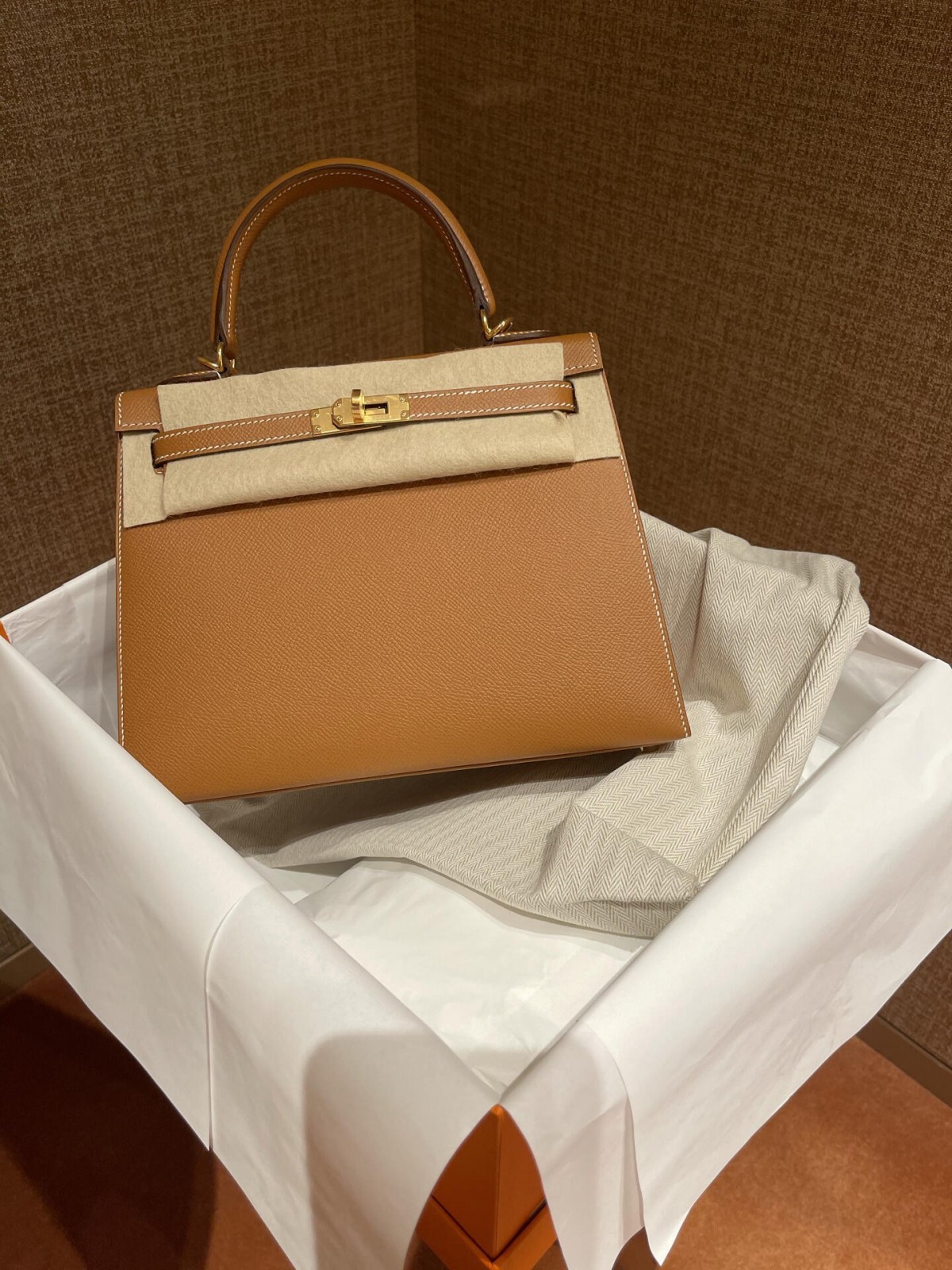 Shebag fully handmade Hermes Kelly 25 of gold brown review (2025 Jan updated)-Best Quality Fake Louis Vuitton Bag Online Store, Replica designer bag ru