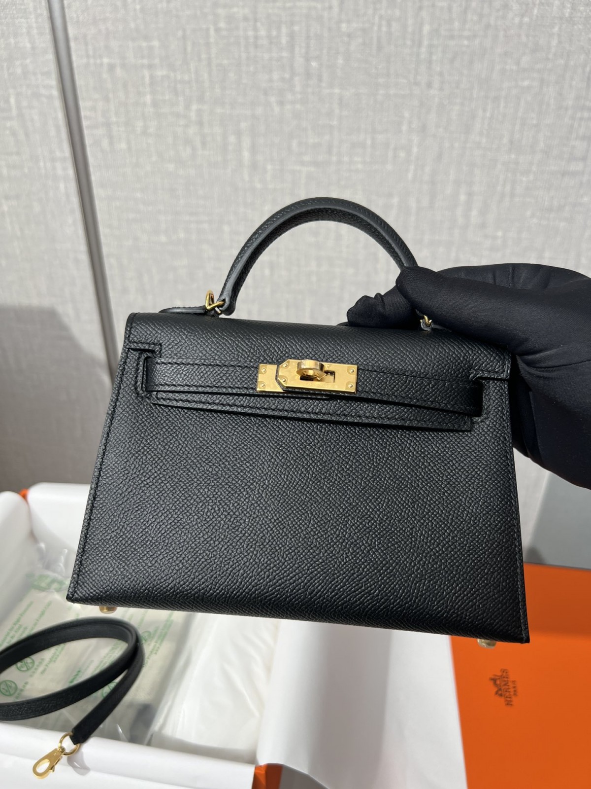 Shebag fully handmade Hermes mini kelly 2 black gold review (2025 Jan updated)-最好的質量假路易威登包網上商店，複製設計師包 ru