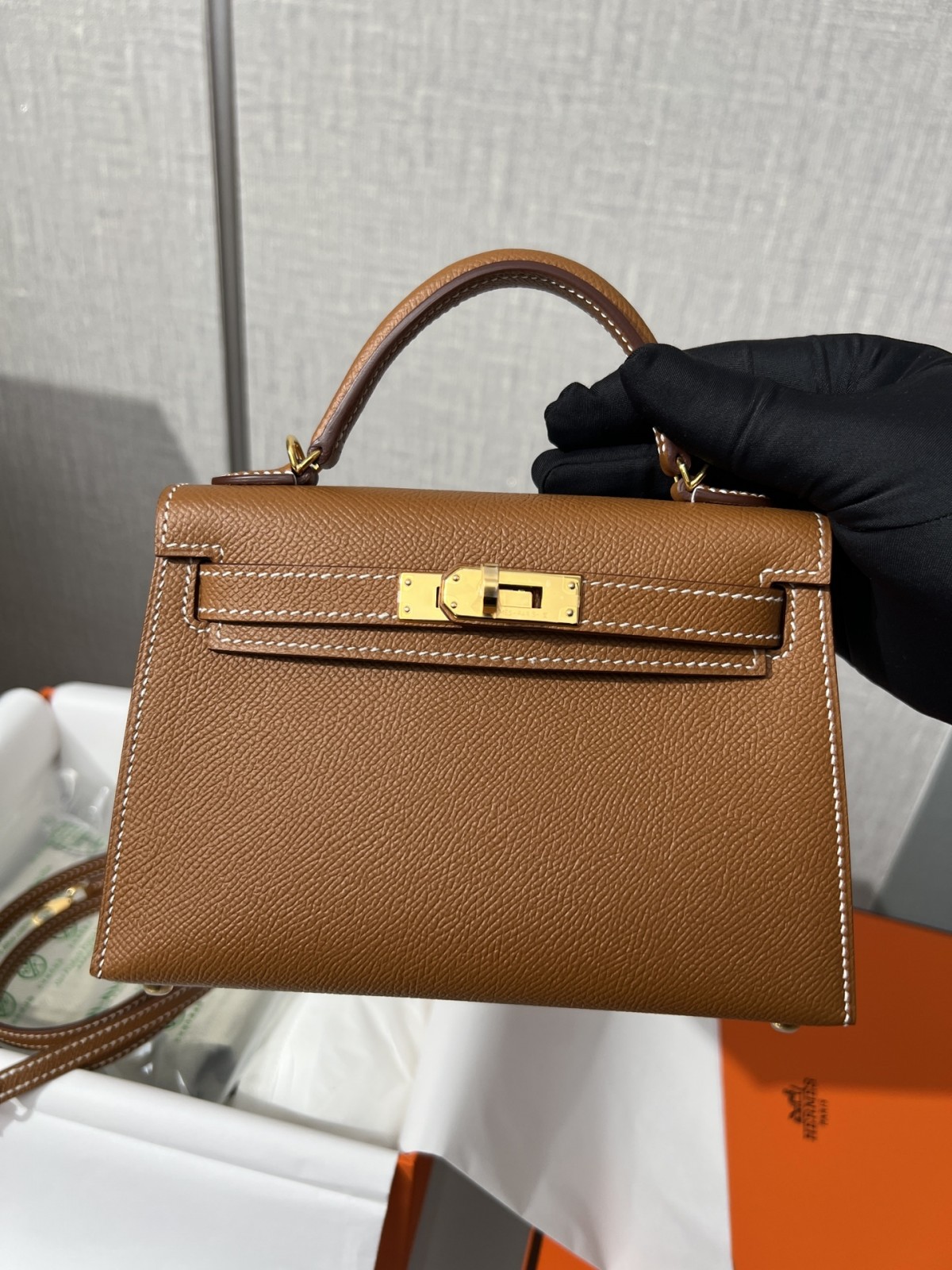 Shebag fully handmade Mini kelly 2 in brown gold Epsom leather review (2025 Feb updated)-Bescht Qualitéit Fake Louis Vuitton Bag Online Store, Replica Designer Bag ru