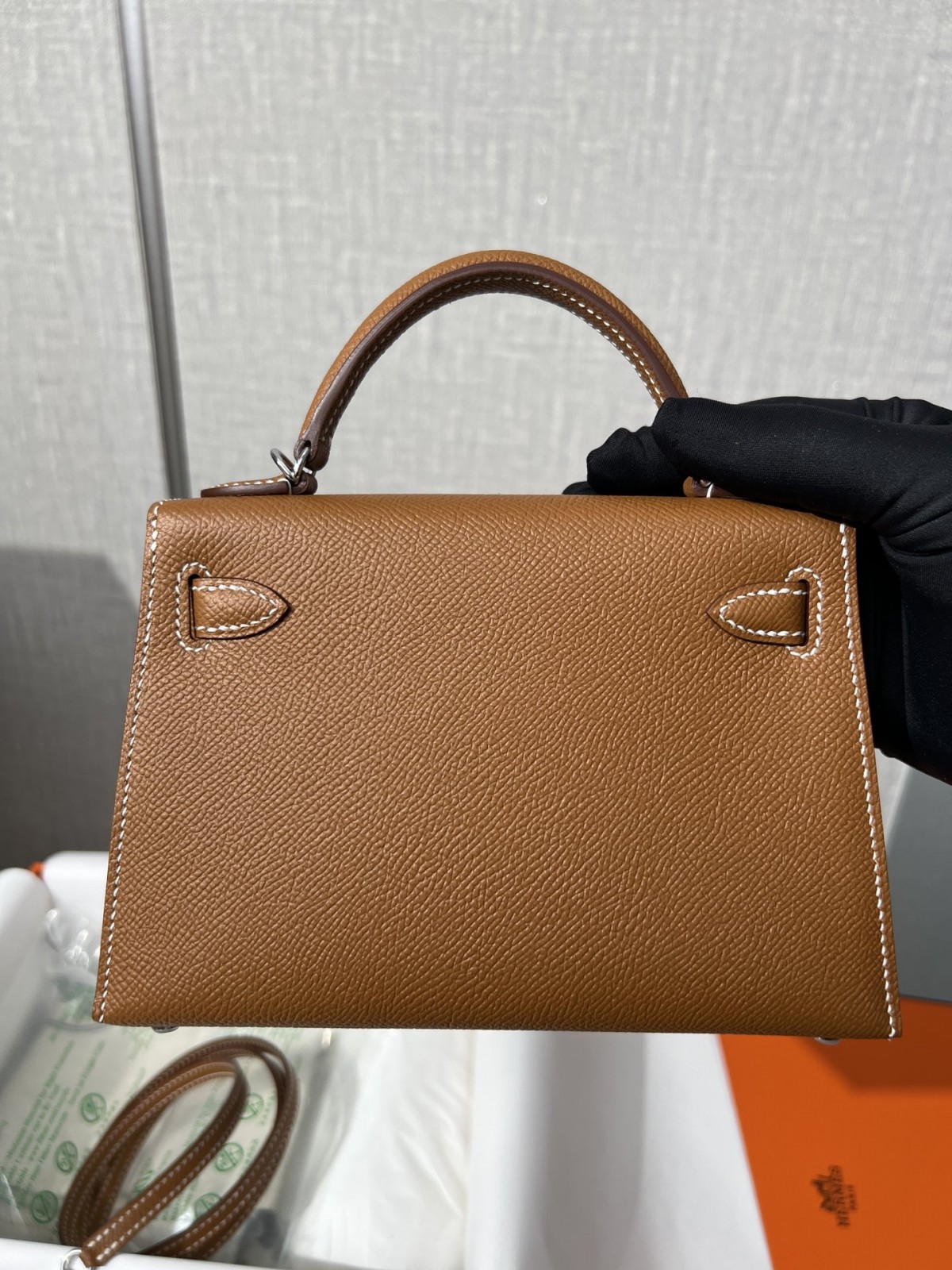 Shebag fully handmade Mini kelly 2 in brown gold Epsom leather review (2025 Feb updated)-Bescht Qualitéit Fake Louis Vuitton Bag Online Store, Replica Designer Bag ru