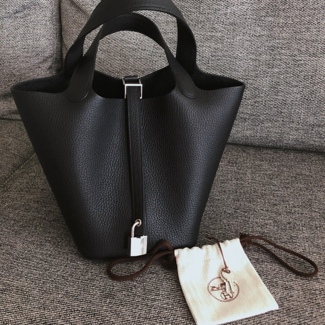 Shebag fully handmade Hermes Picotin 18 bag black togo silver (2025 Feb updated)-Best Quality adịgboroja Louis vuitton akpa Online Store, oyiri mmebe akpa ru